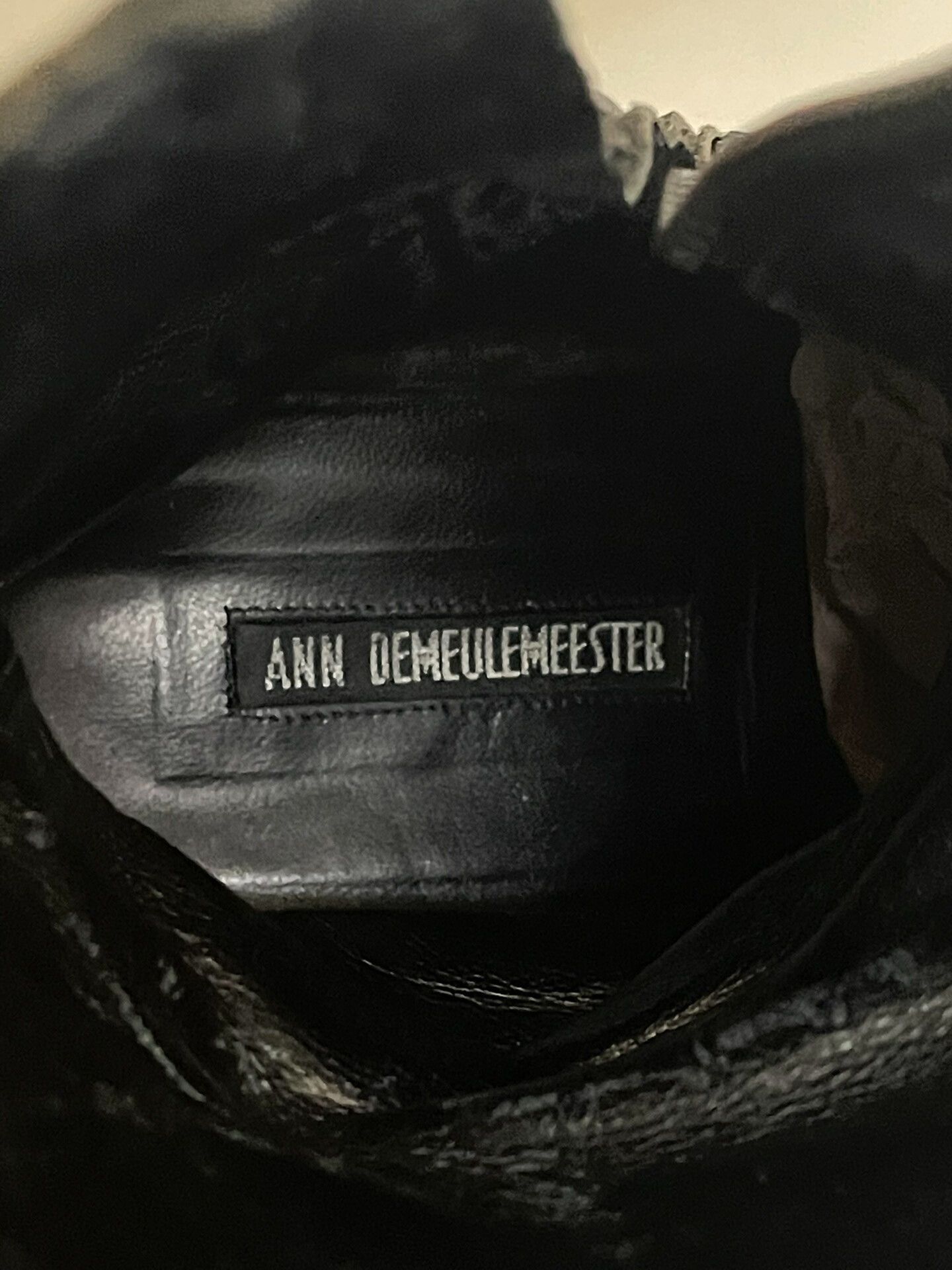 Ann Demeulemeester Ann Demeulemeester Combat Boots in Black Size US 10.5 / EU 43-44 - 6 Thumbnail