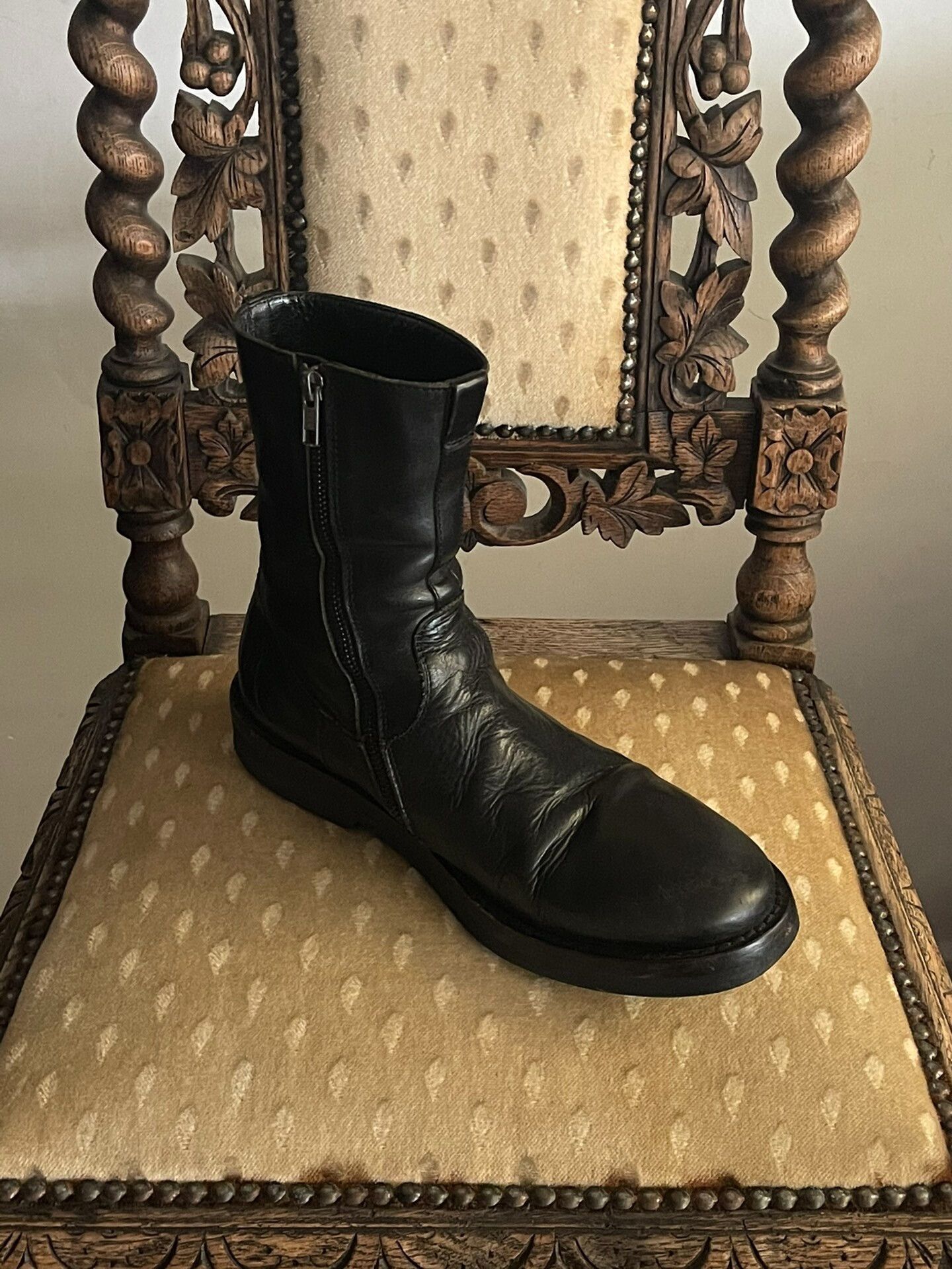 Ann Demeulemeester Ann Demeulemeester Combat Boots in Black Size US 10.5 / EU 43-44 - 4 Thumbnail