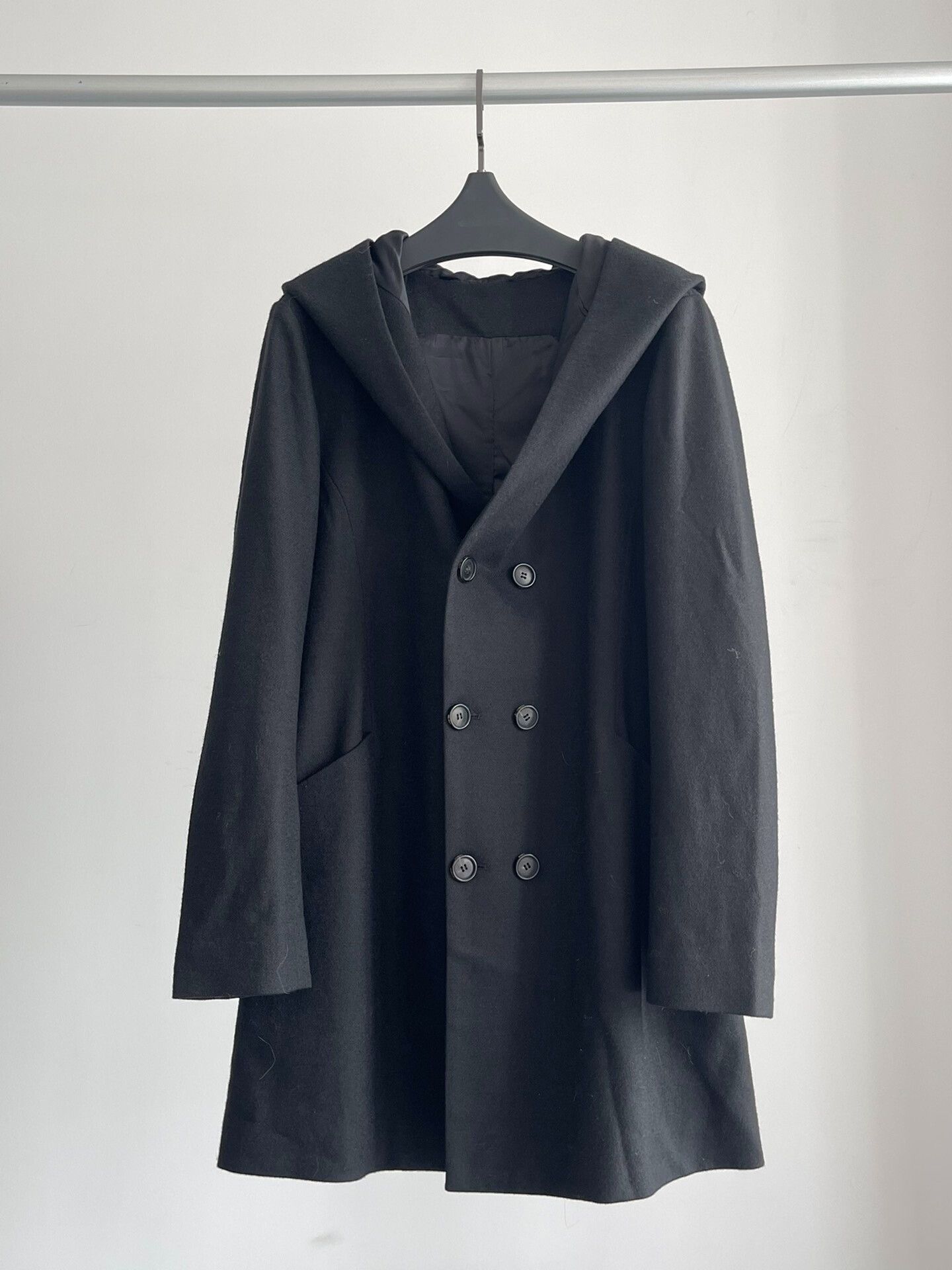 Helmut Lang Helmut Lang Double Breasted Wool Hooded Coat Size US M / EU 48-50 / 2 - 3 Thumbnail