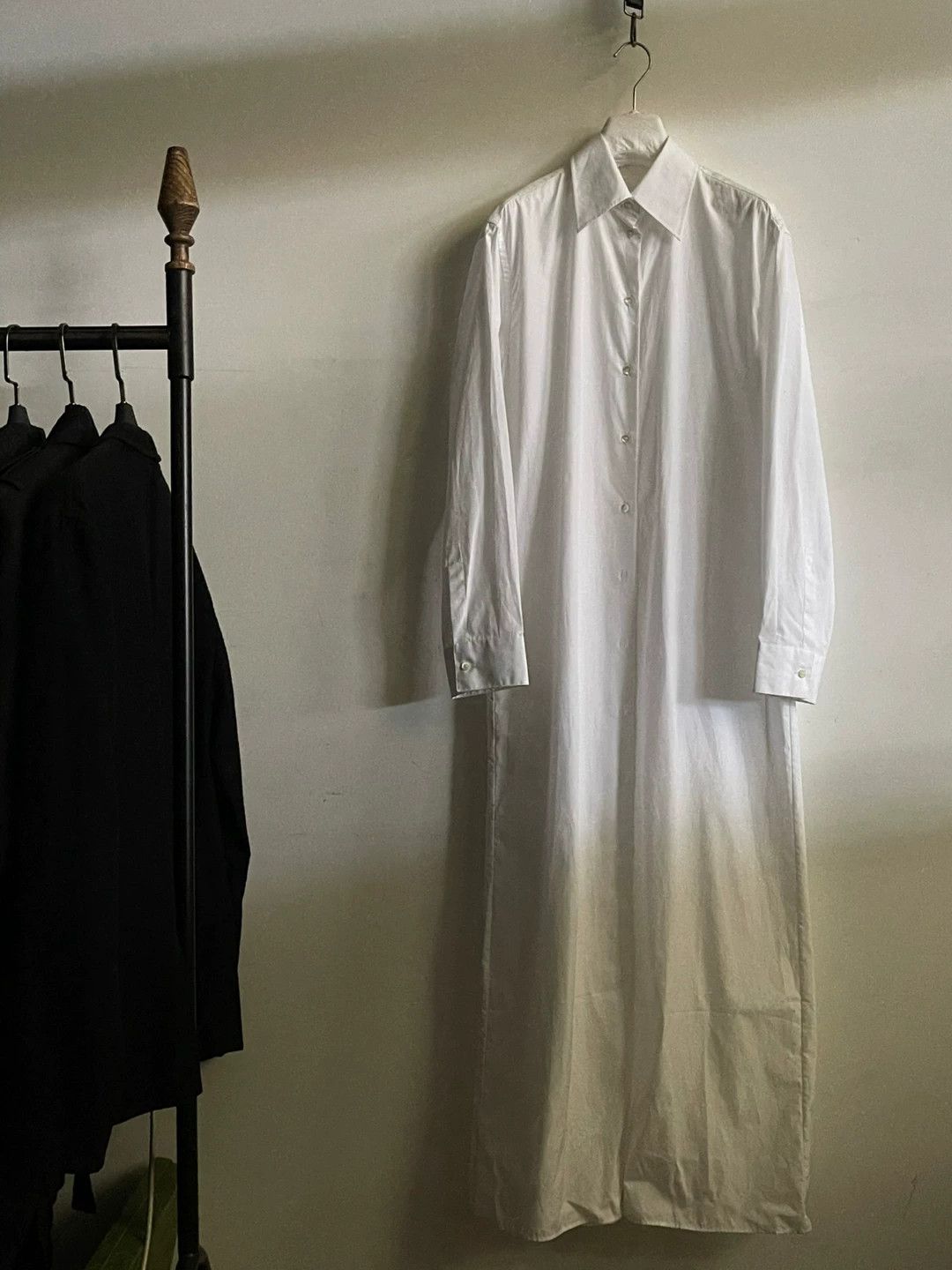 Maison Margiela long white cotton shirt dress Size L / US 10 / IT 46 - 3 Thumbnail