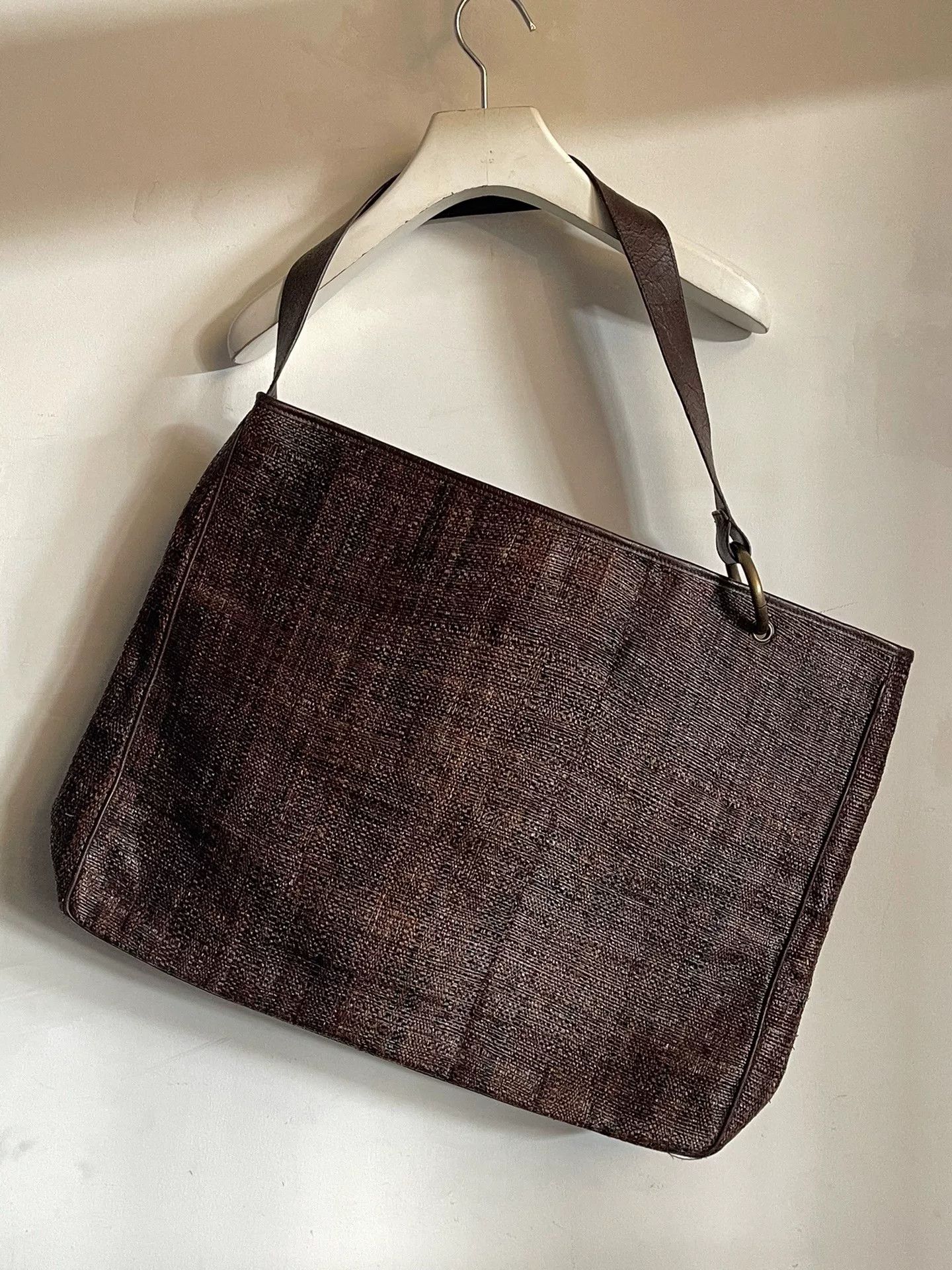 Dries Van Noten Dries Van Noten Woven Leather Asymmetrical Bag Size ONE SIZE - 3 Thumbnail