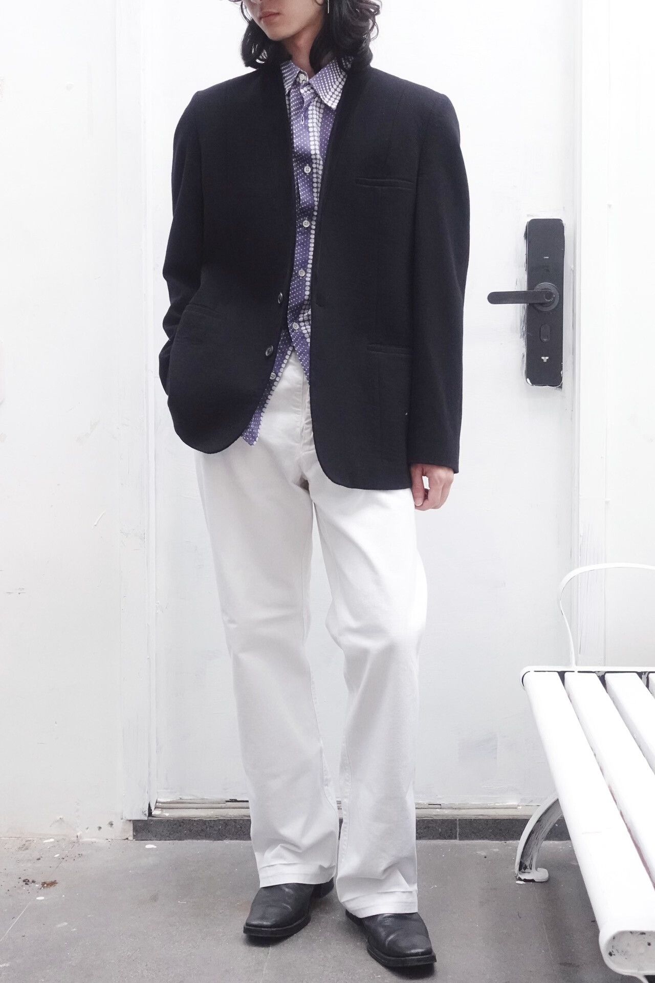 Maison Margiela Maison Martin Margiela Collarless Suit Jacket Size US L / EU 52-54 / 3 - 3 Thumbnail