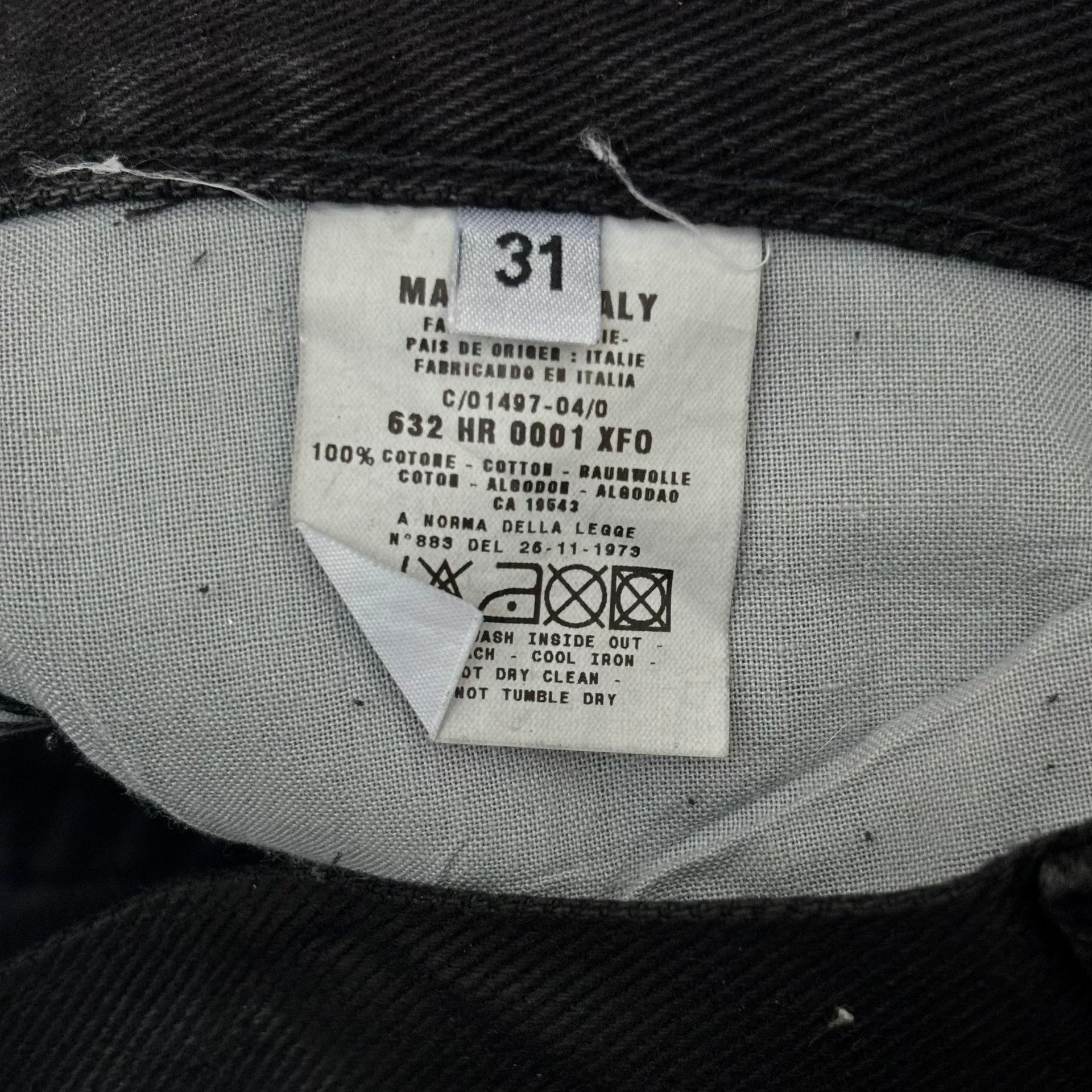 Helmut Lang helmut lang aw1998 waxed denim pants Size US 31 - 6 Thumbnail