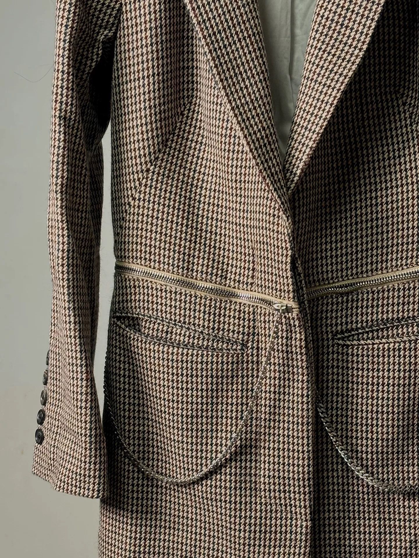 McQ Alexander McQueen Alexander McQueen Houndstooth Wool Blend Coat Size M / US 6-8 / IT 42-44 - 2 Thumbnail