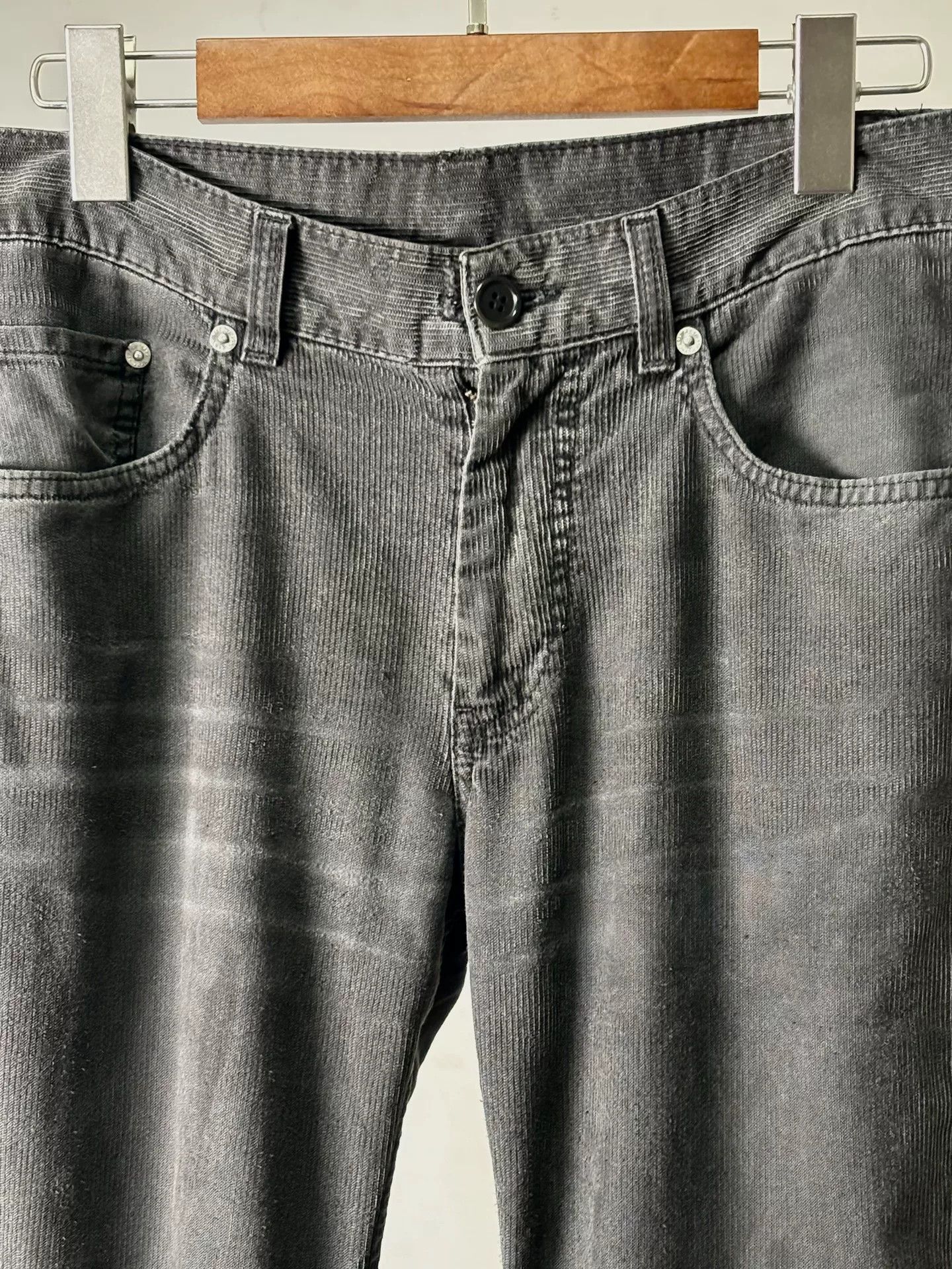 Helmut Lang helmut lang water-washed gray corduroy pants Size US 28 / EU 44 - 2 Thumbnail