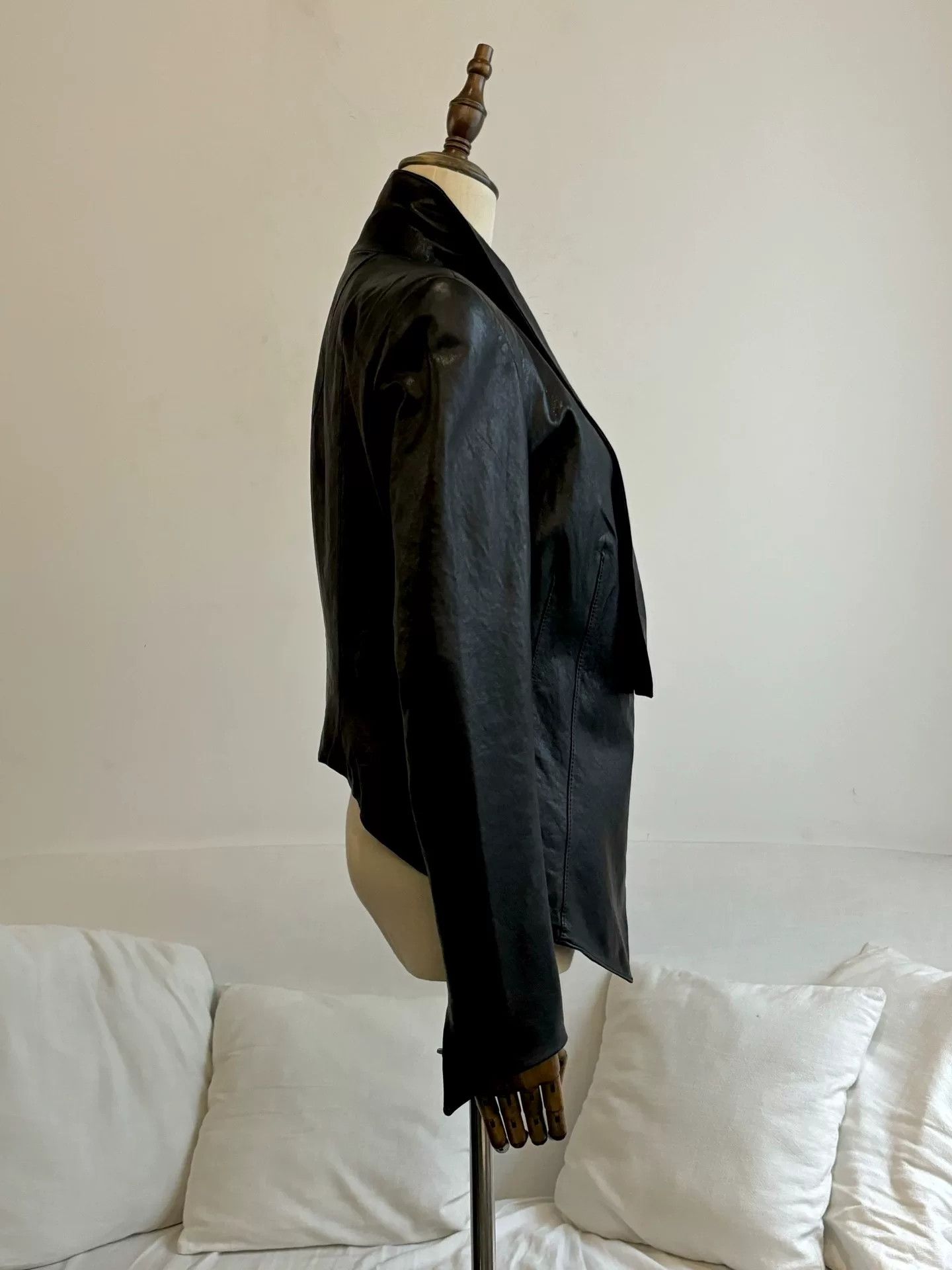 Helmut Lang helmut lang 2012 asymmetric leather jacket Size US L / EU 52-54 / 3 - 5 Thumbnail