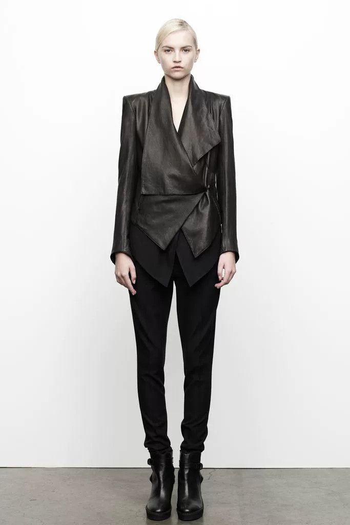 Helmut Lang helmut lang 2012 asymmetric leather jacket Size US L / EU 52-54 / 3 - 2 Thumbnail