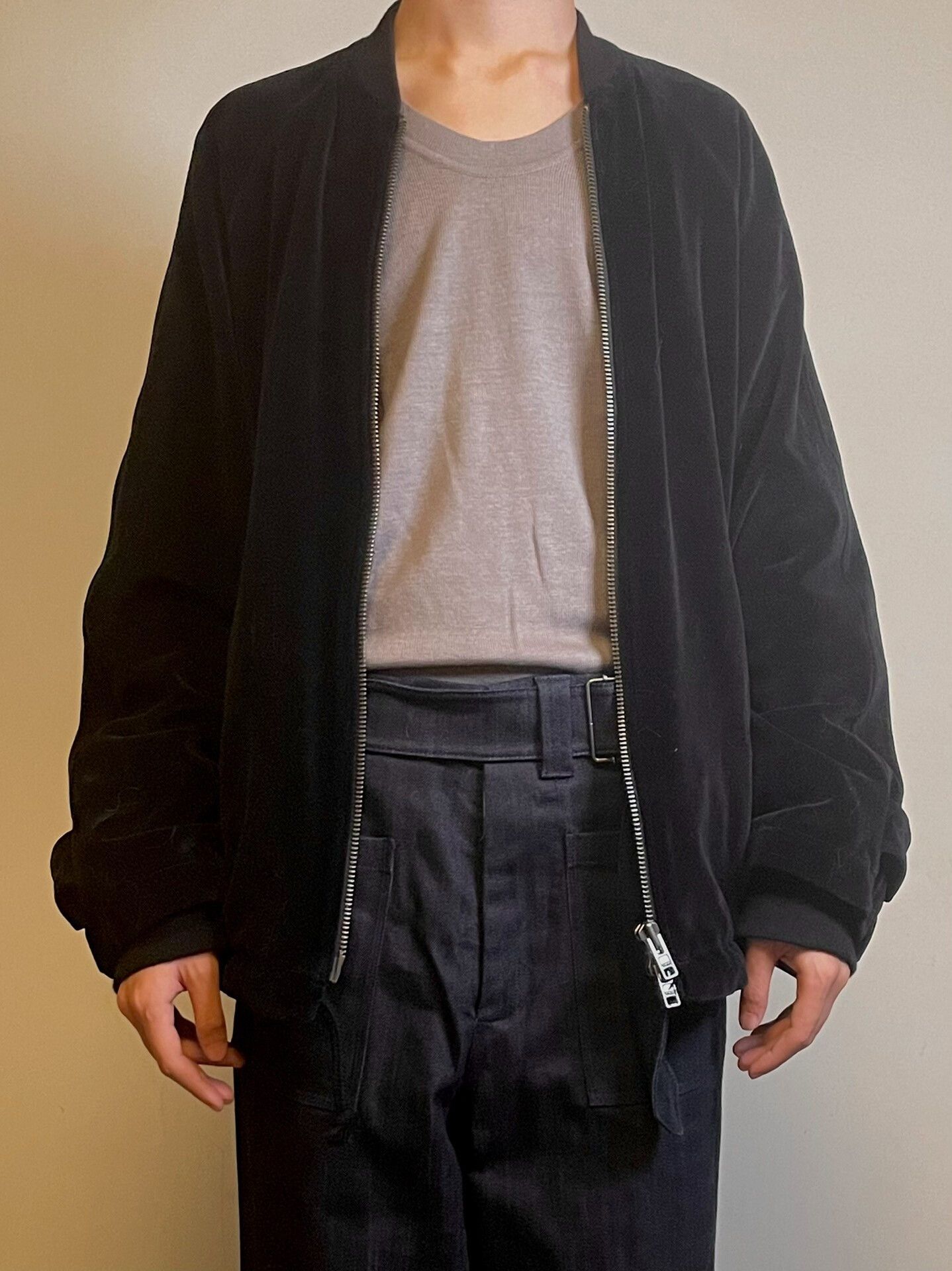 Ann Demeulemeester velvet oversized pilot jacket by Ann Demeulemeester Size S / US 4 / IT 40 - 3 Thumbnail