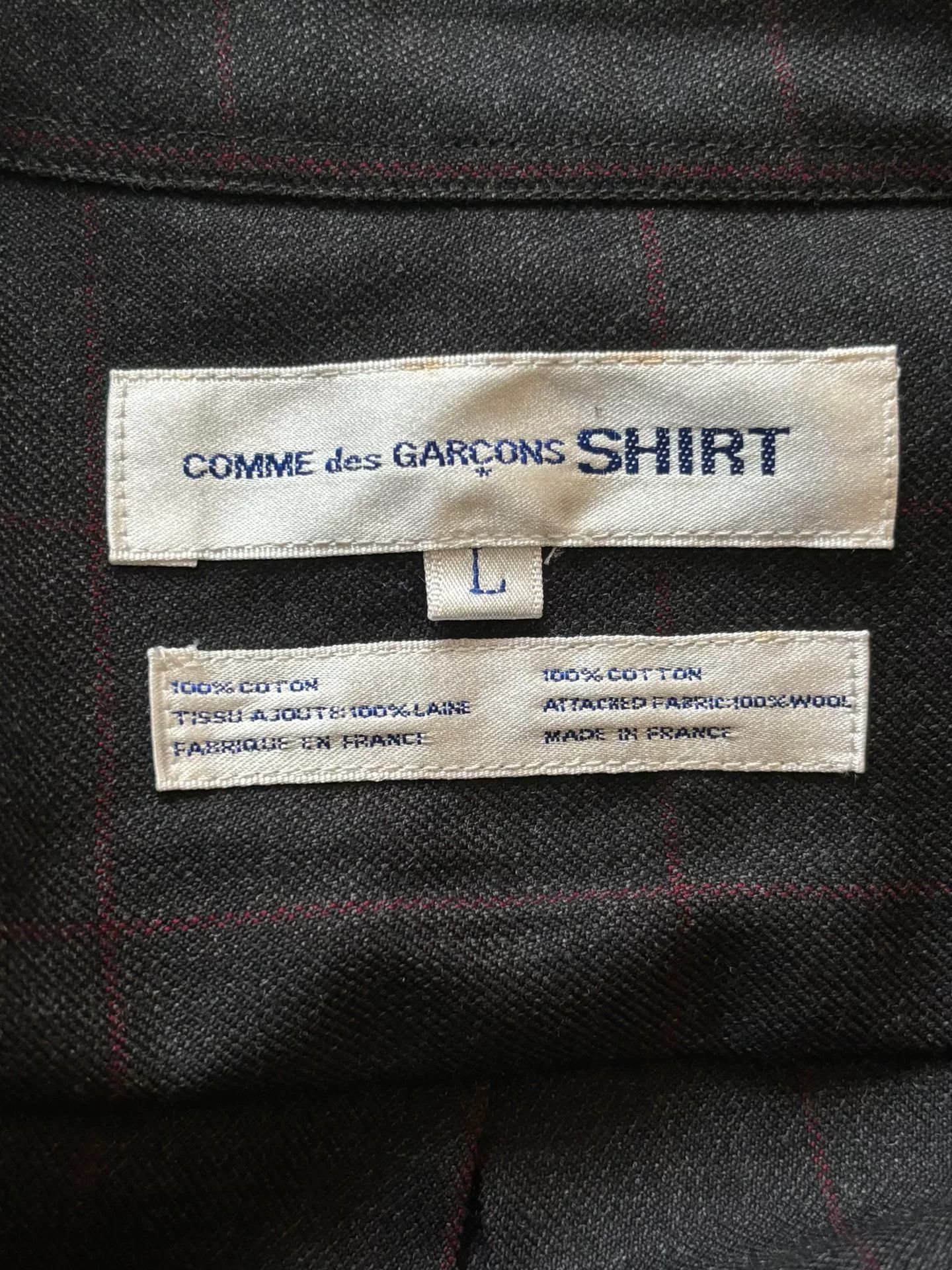 Comme des Garcons comme des garcons wool blend shirt Size US L / EU 52-54 / 3 - 6 Thumbnail