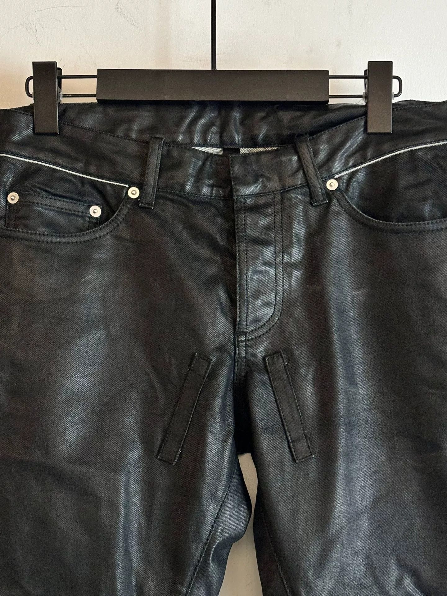 Balenciaga Balenciaga Waxed Straight-Leg Jeans 2010 Size US 30 / EU 46 - 2 Thumbnail