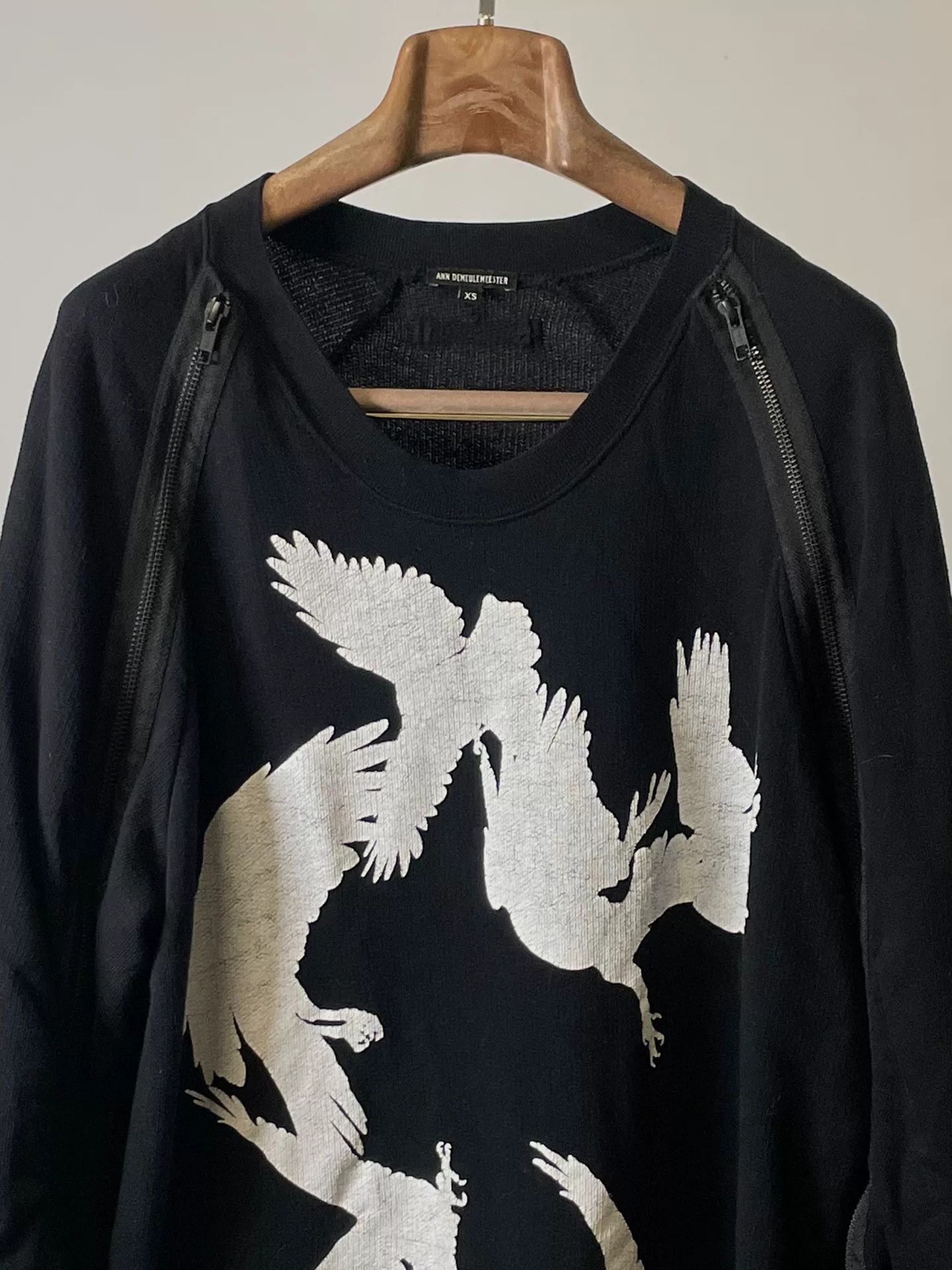 Ann Demeulemeester Ann Demeulemeester 2017 Black Sweatshirt Jacket Size US XS / EU 42 / 0 - 4 Thumbnail