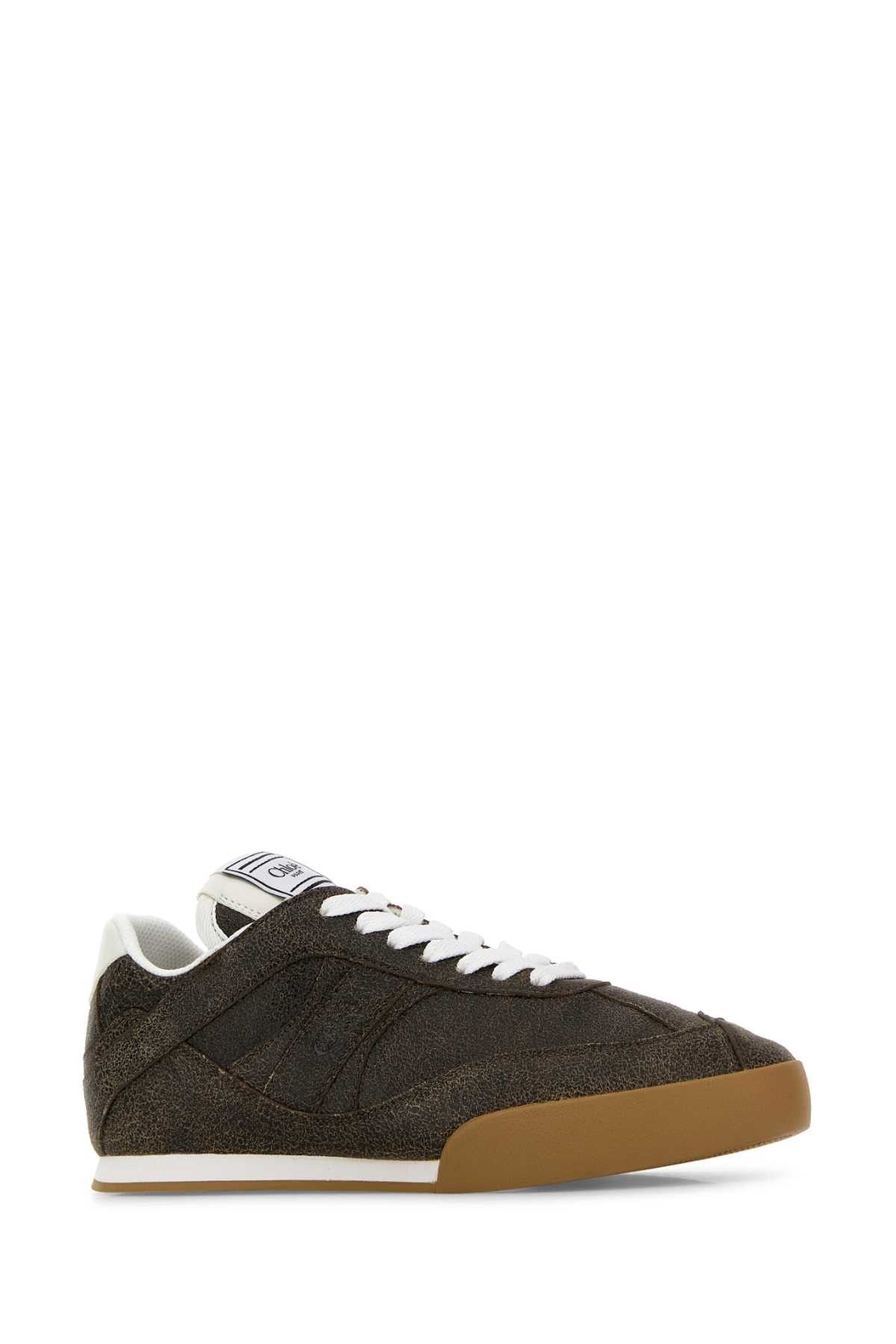 Chloe Brown Leather Chloã¨ Kick Sneakers Size US 8 / IT 38 - 2 Thumbnail
