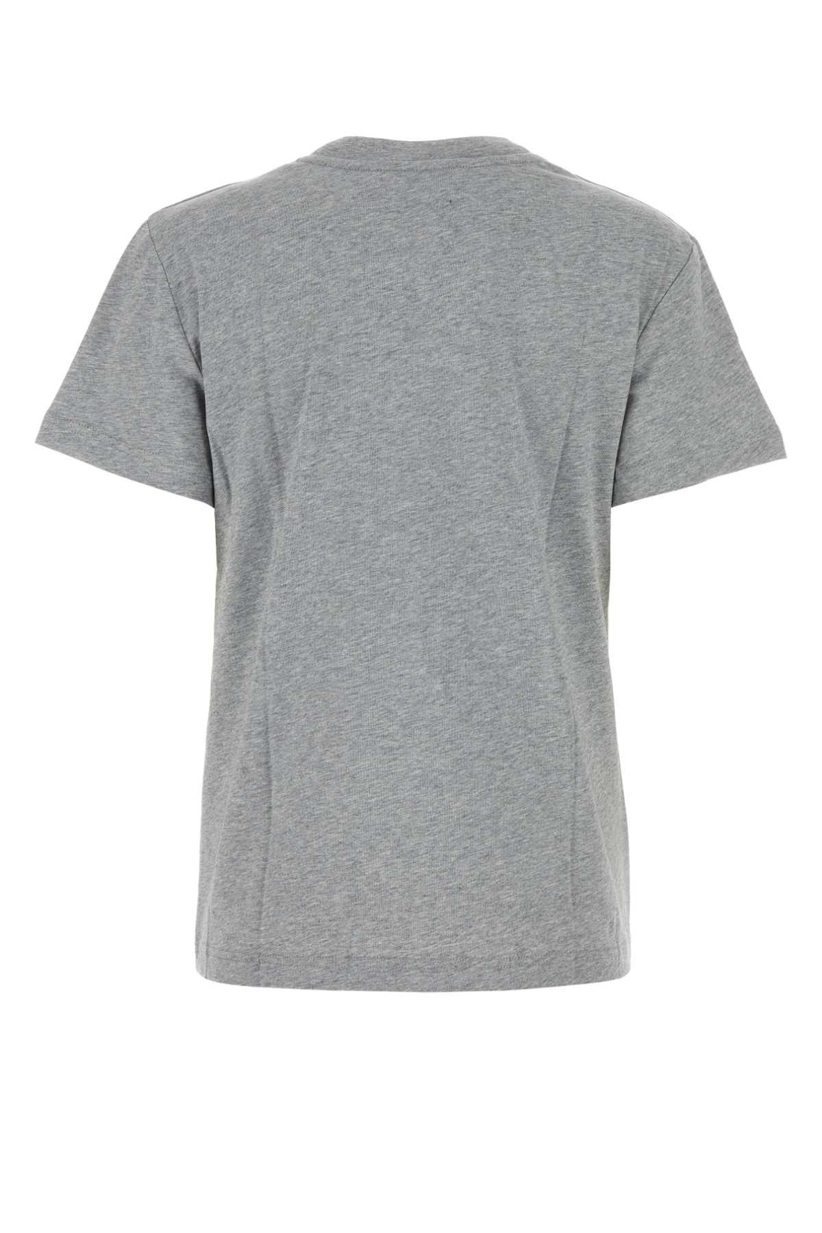 A.P.C. Melange Grey Cotton T-Shirt Size XXL / US 16-18 / IT 52-54 - 2 Thumbnail