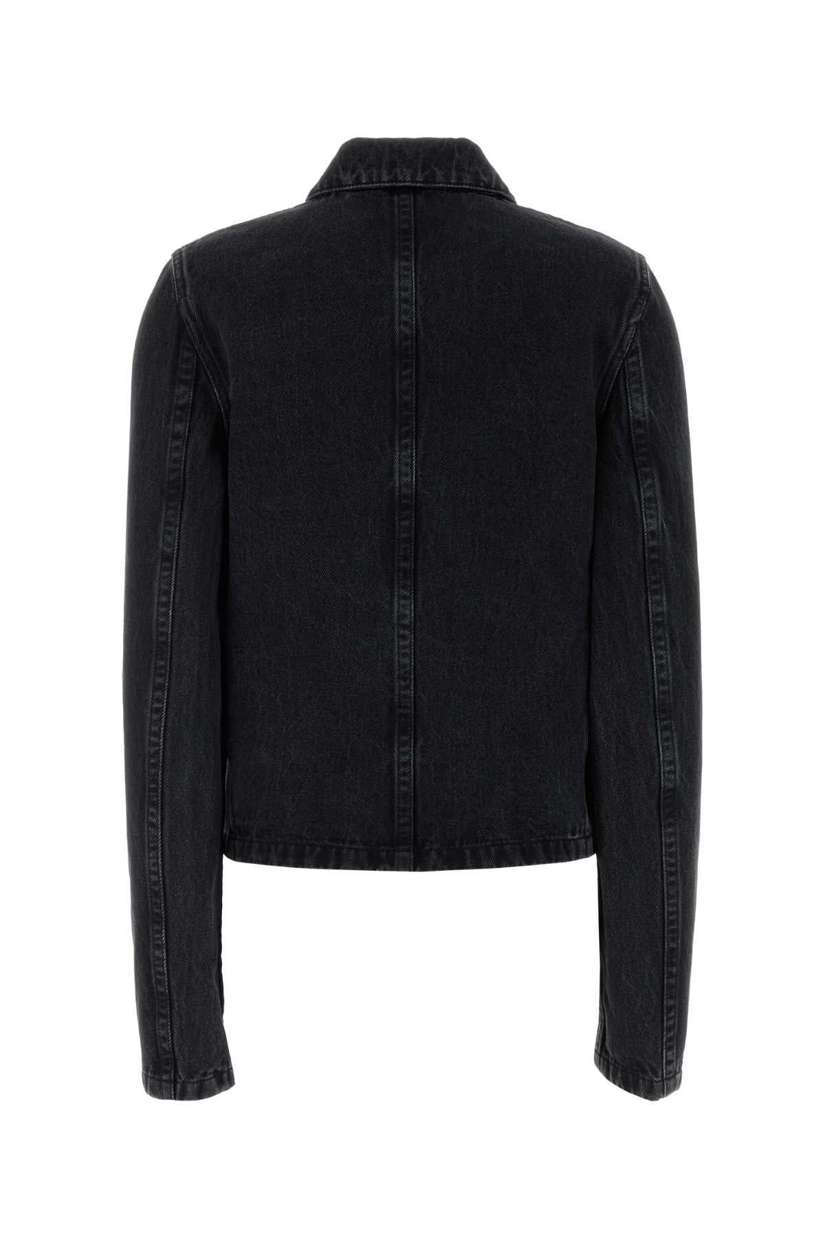 RIER Black Denim Jacket Size L / US 10 / IT 46 - 2 Thumbnail