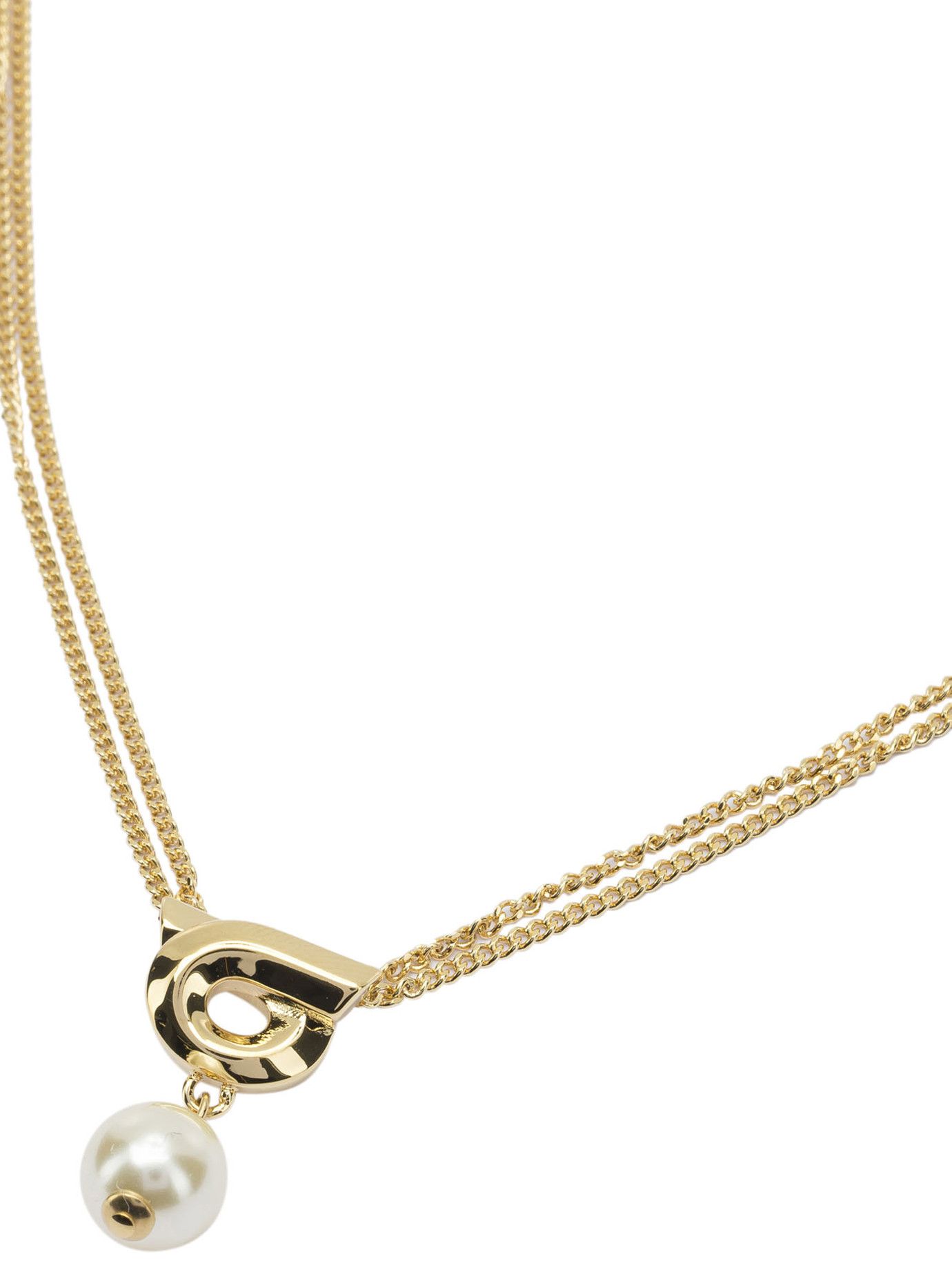 Salvatore Ferragamo Ferragamo Gancini Necklace With Pearl UNI Women - USA Duties Paid Size ONE SIZE - 2 Thumbnail