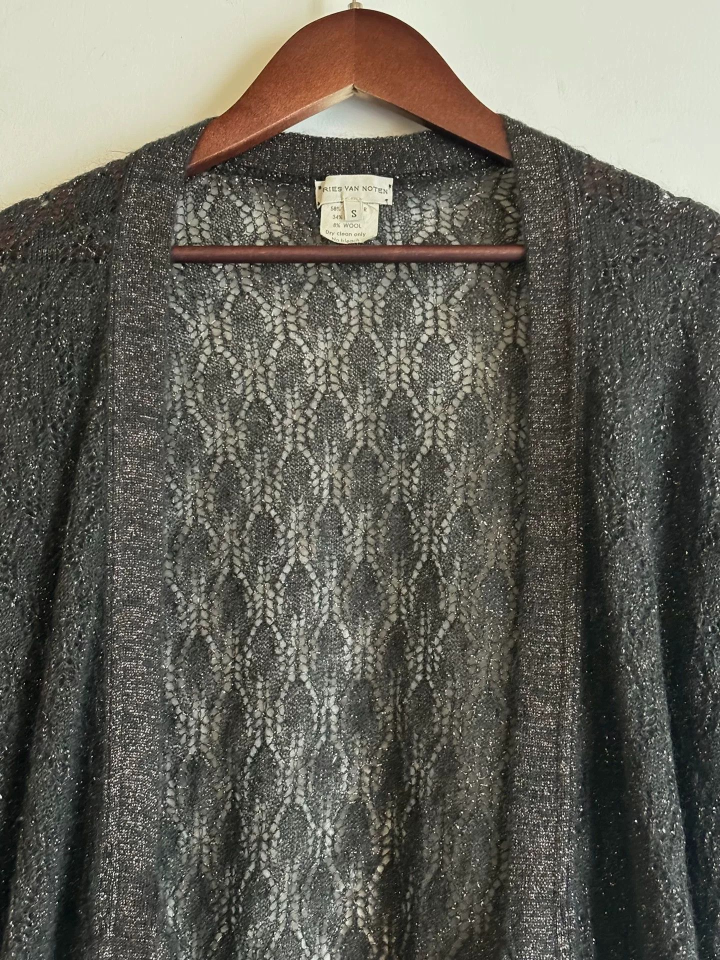 Dries Van Noten elegant 90s gold thread knit dress Size S / US 4 / IT 40 - 3 Thumbnail