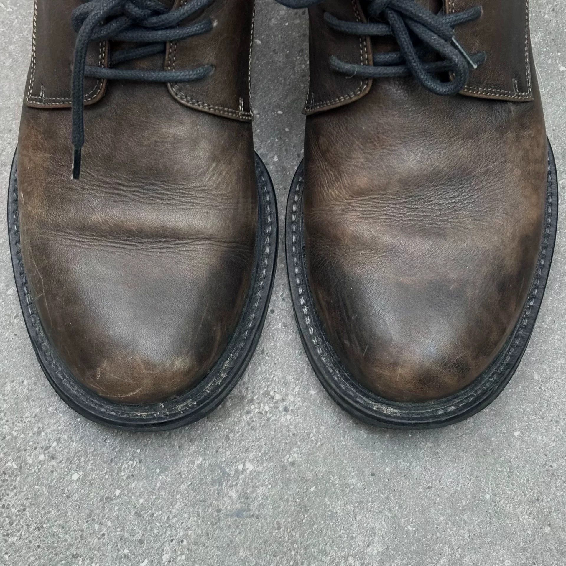 Ann Demeulemeester ann demeulemeester distressed leather derby shoes Size US 7.5 / EU 40-41 - 3 Thumbnail