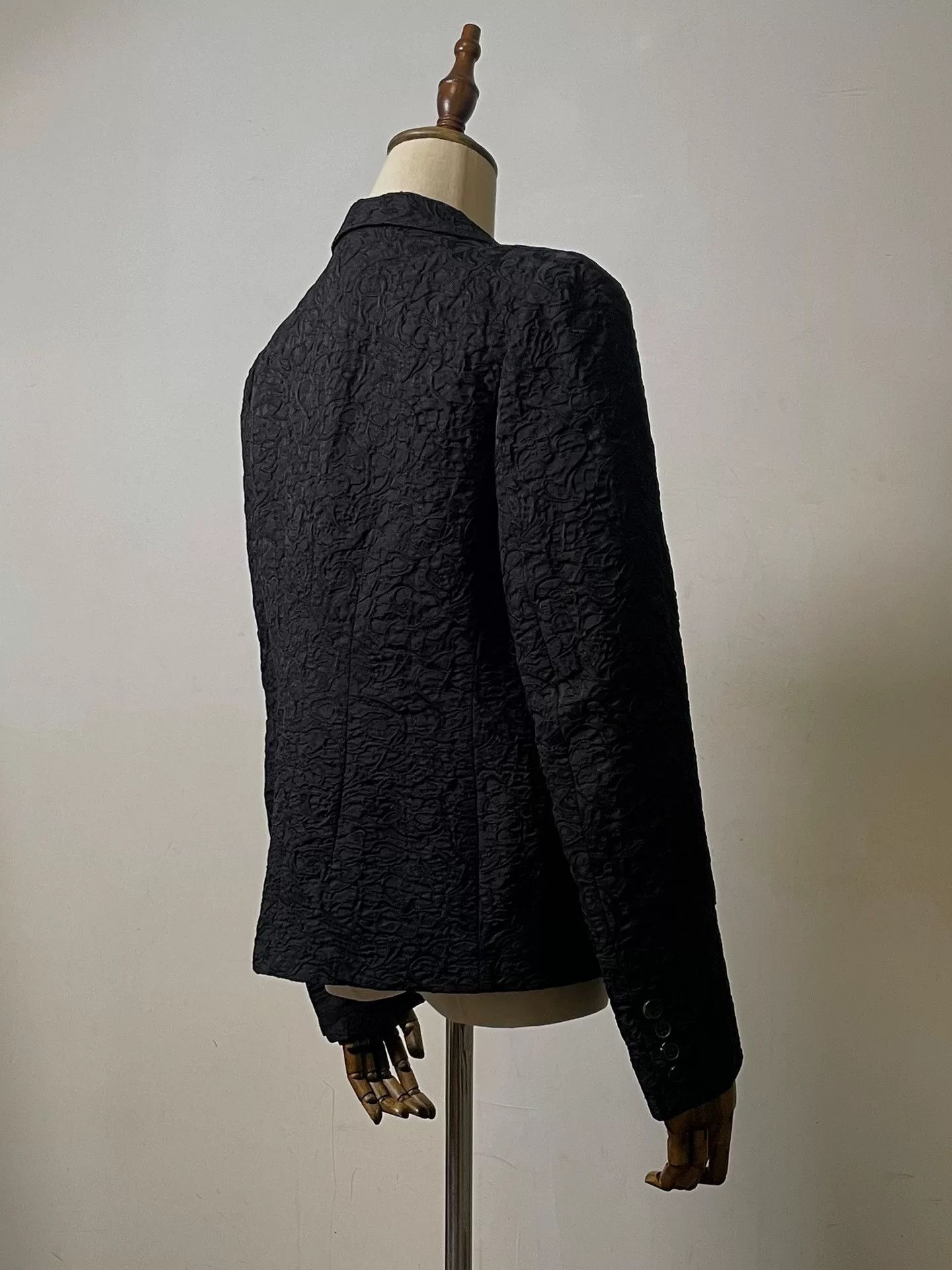 Dries Van Noten Dries Van Noten Black Jacquard Blazer Size M / US 6-8 / IT 42-44 - 5 Thumbnail