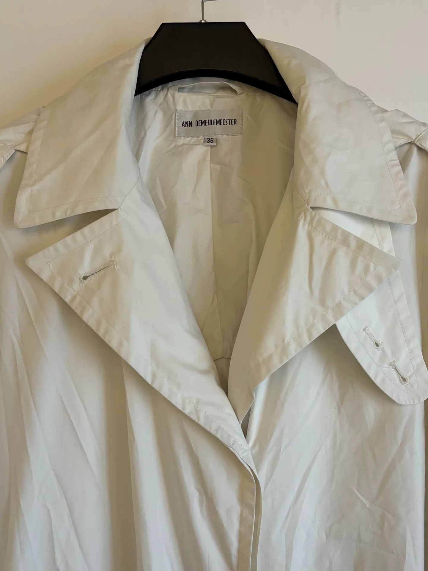 Ann Demeulemeester elegant detachable collar trench coat Size S / US 4 / IT 40 - 3 Thumbnail
