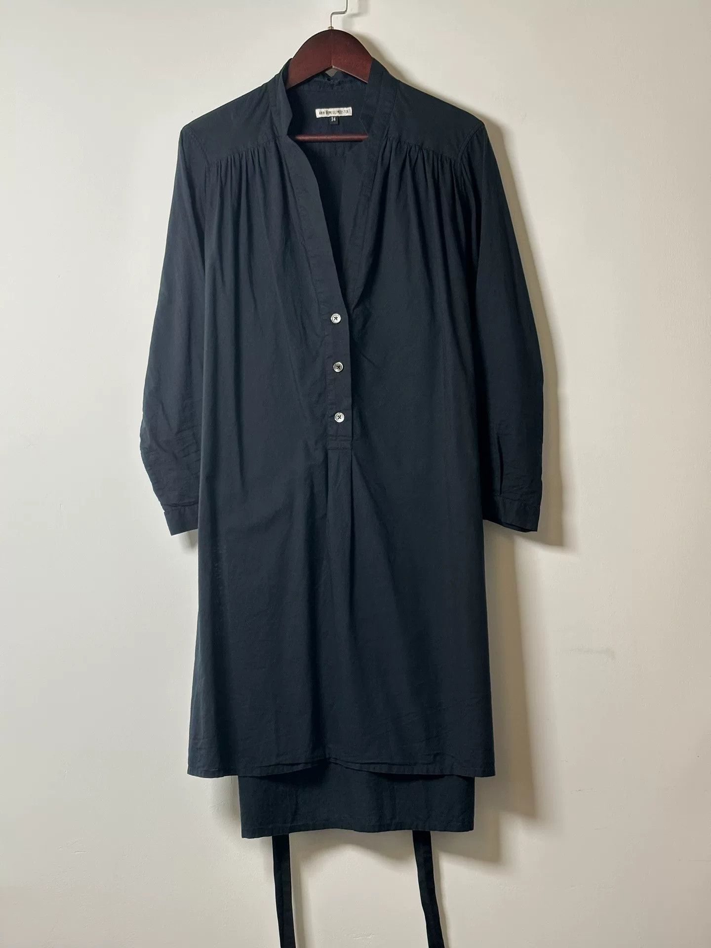 Ann Demeulemeester long sleeve v-neck shirt by ann demeulemeester Size XS / US 0-2 / IT 36-38 - 2 Thumbnail