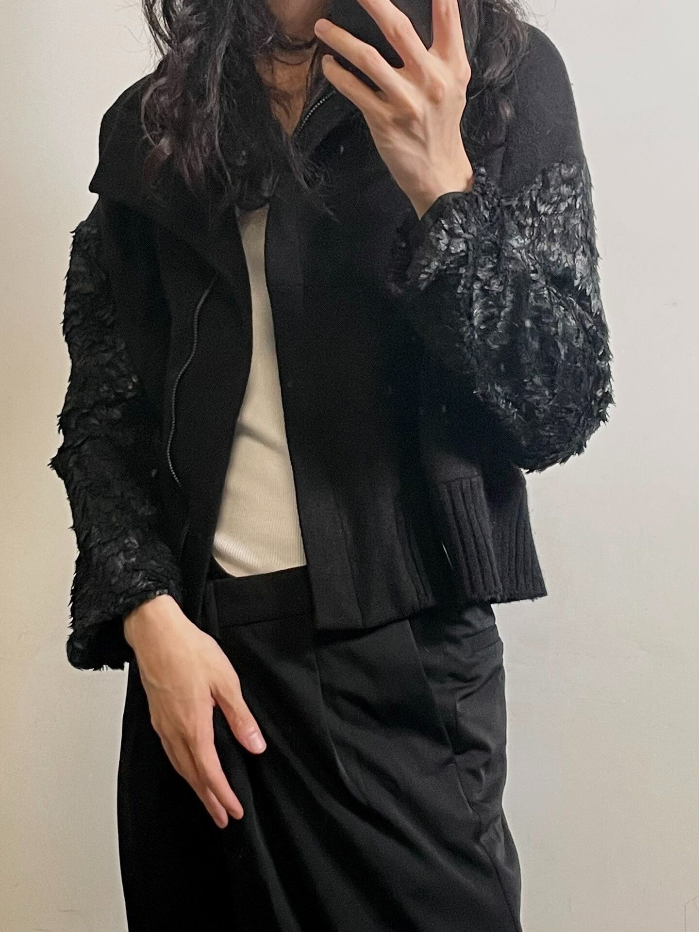 Ann Demeulemeester Ann Demeulemeester Black Short Jacket Size S / US 4 / IT 40 - 3 Thumbnail