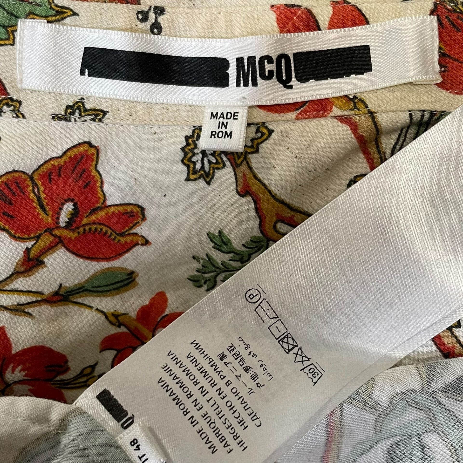 McQ Alexander McQueen Alexander McQueen Floral Print Shirt Size US L / EU 52-54 / 3 - 6 Thumbnail