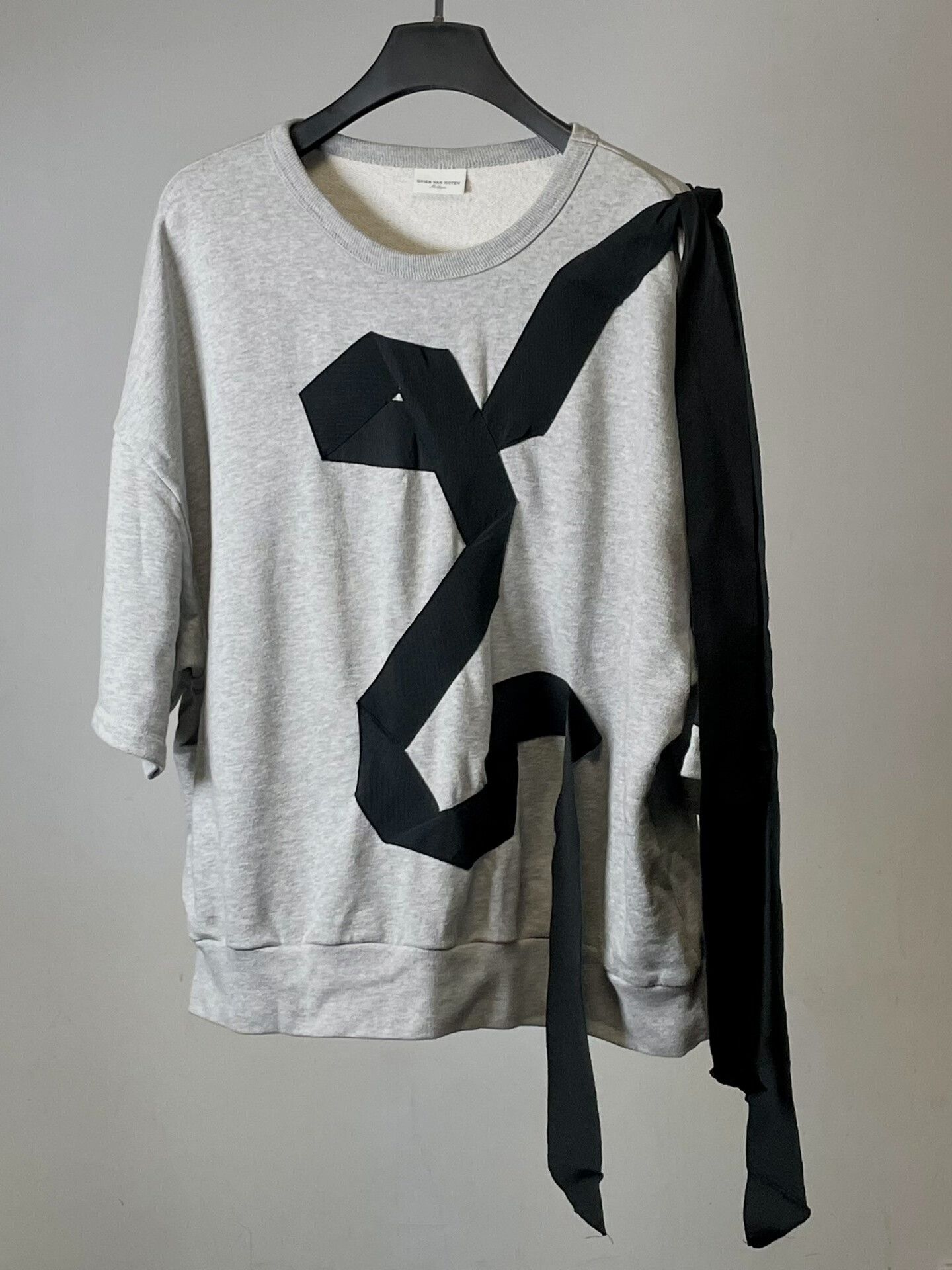 Dries Van Noten gray oversized hoodie with ribbons Size M / US 6-8 / IT 42-44 - 4 Thumbnail