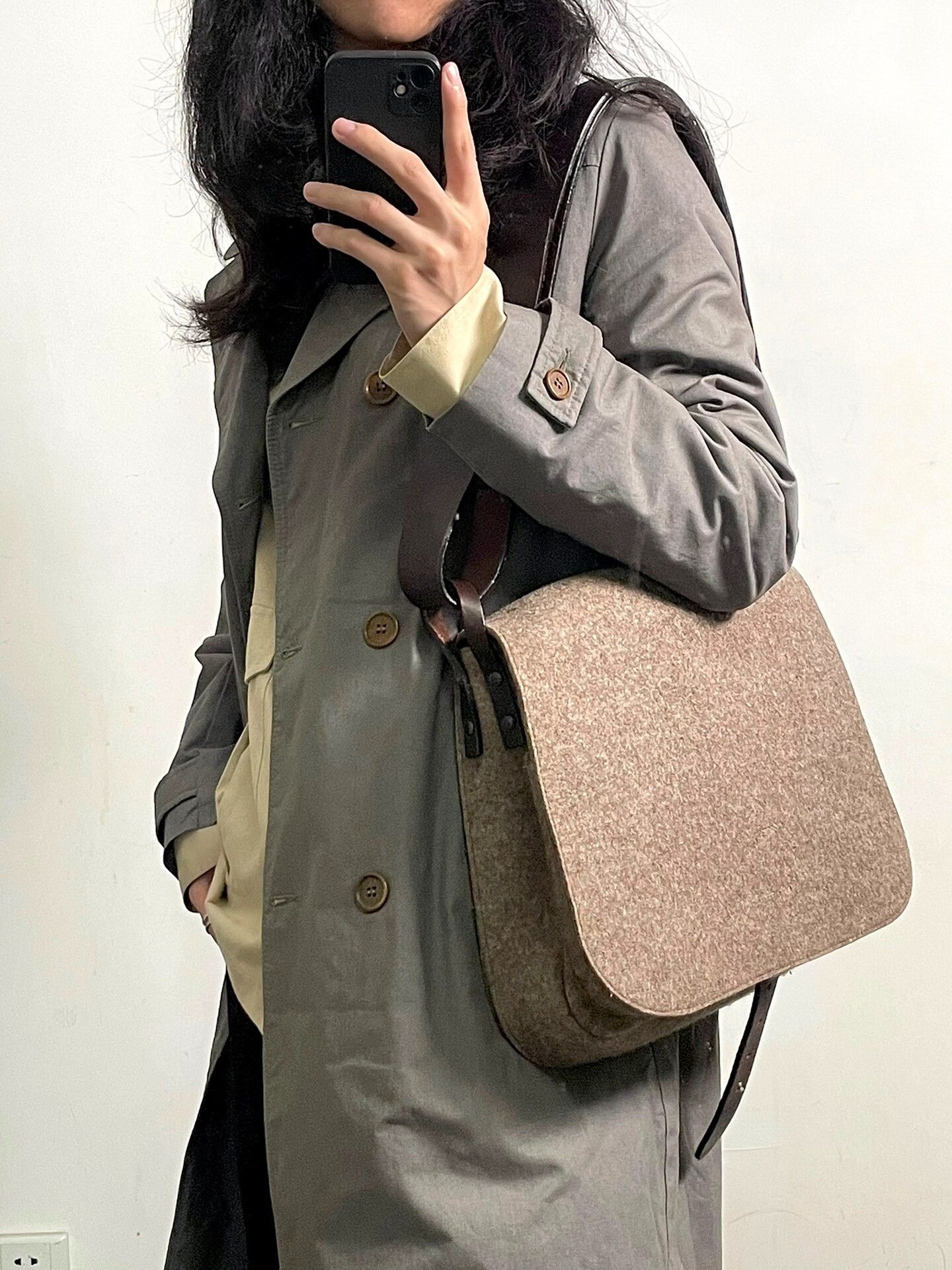 Dries Van Noten drapes van noten wool shoulder bag Size ONE SIZE - 2 Thumbnail
