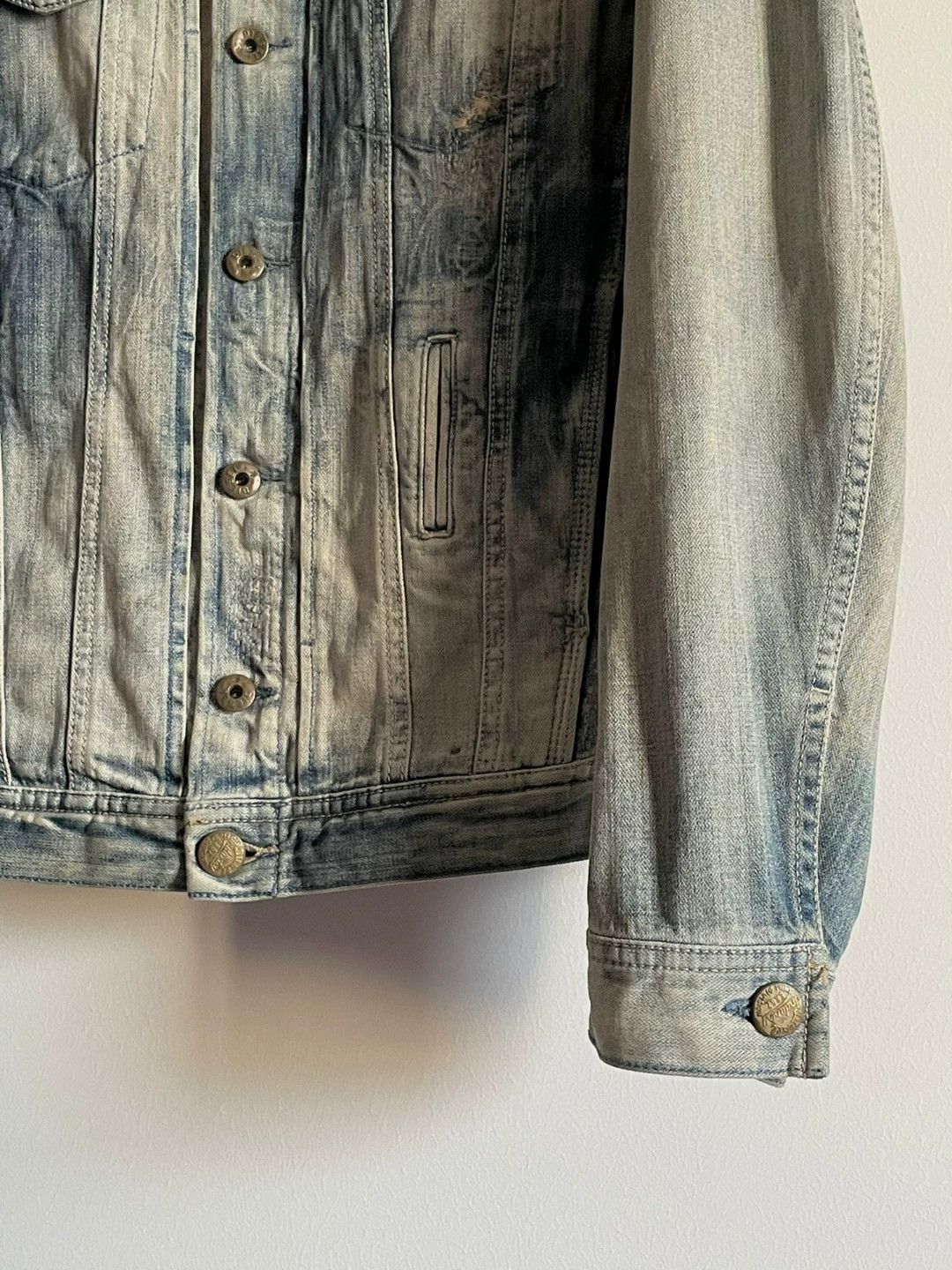 Diesel diesel yellow mud distressed denim jacket Size US S / EU 44-46 / 1 - 6 Thumbnail