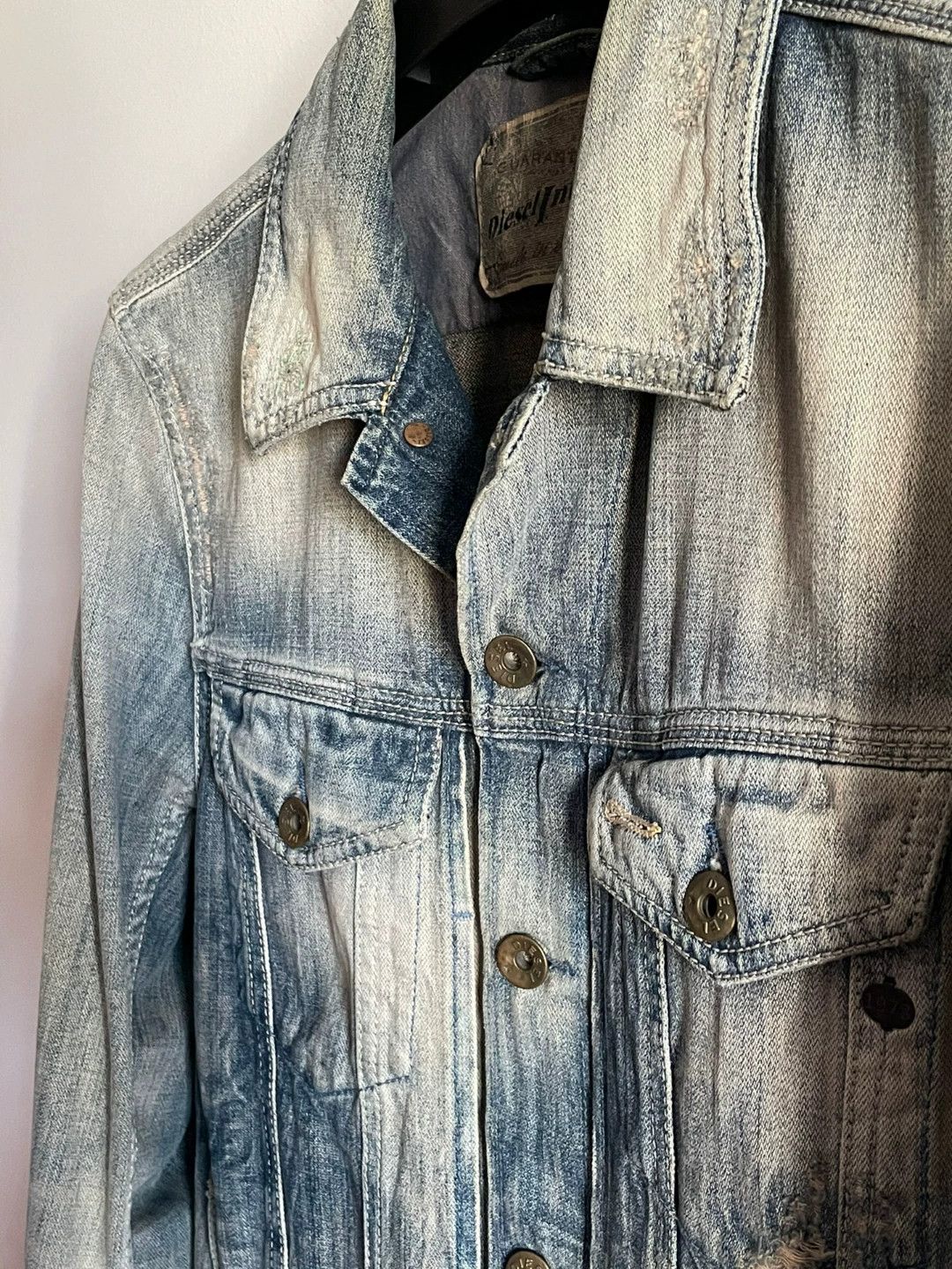 Diesel diesel yellow mud distressed denim jacket Size US S / EU 44-46 / 1 - 5 Thumbnail