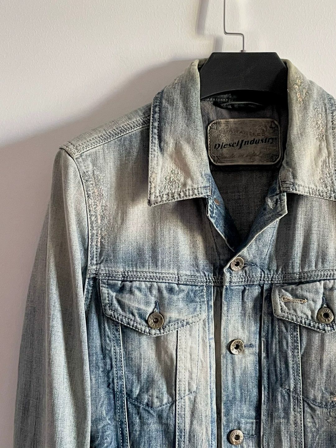 Diesel diesel yellow mud distressed denim jacket Size US S / EU 44-46 / 1 - 4 Thumbnail