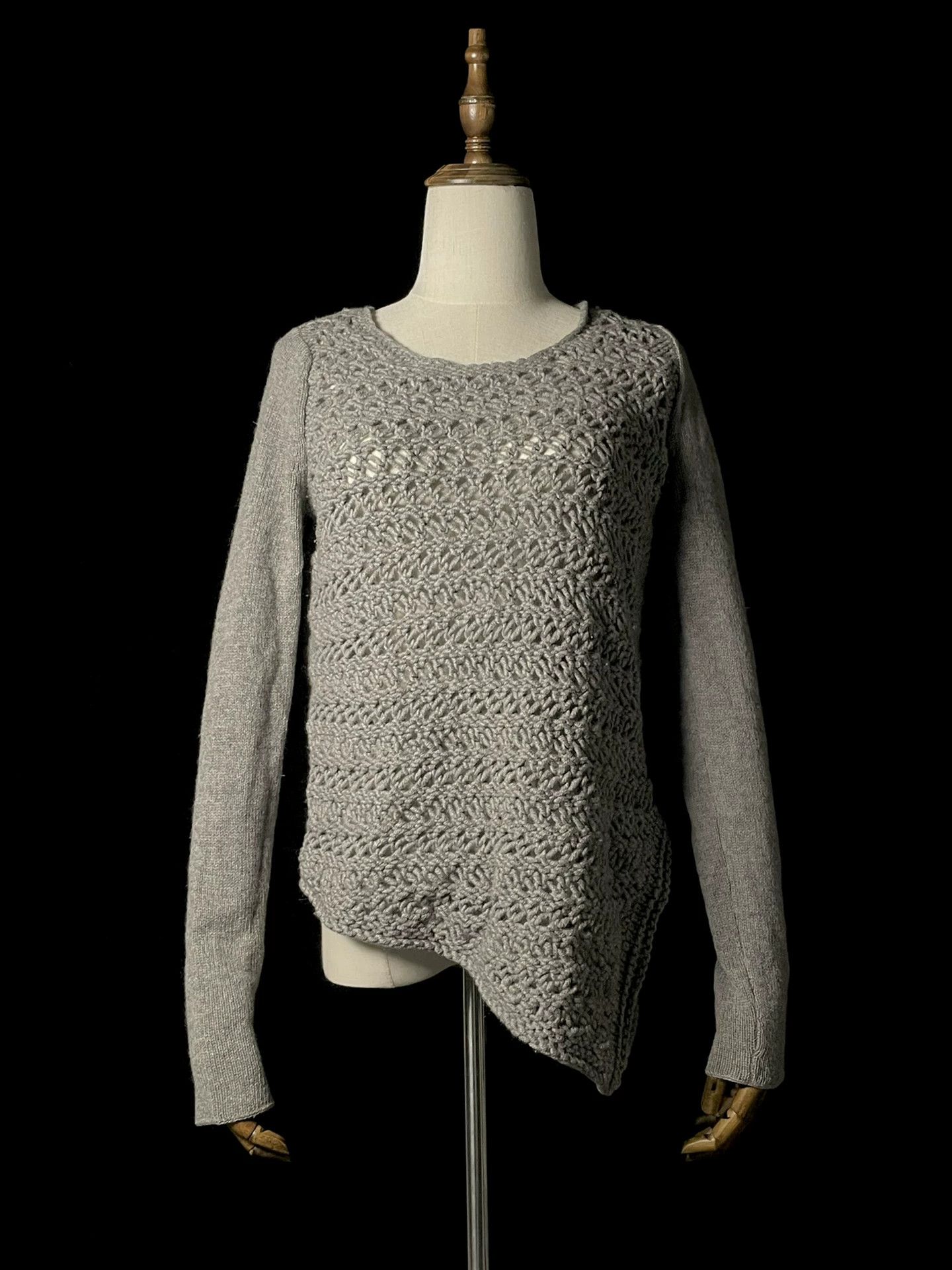 Helmut Lang helmut lang asymmetrical wool knit pullover Size S / US 4 / IT 40 - 2 Thumbnail