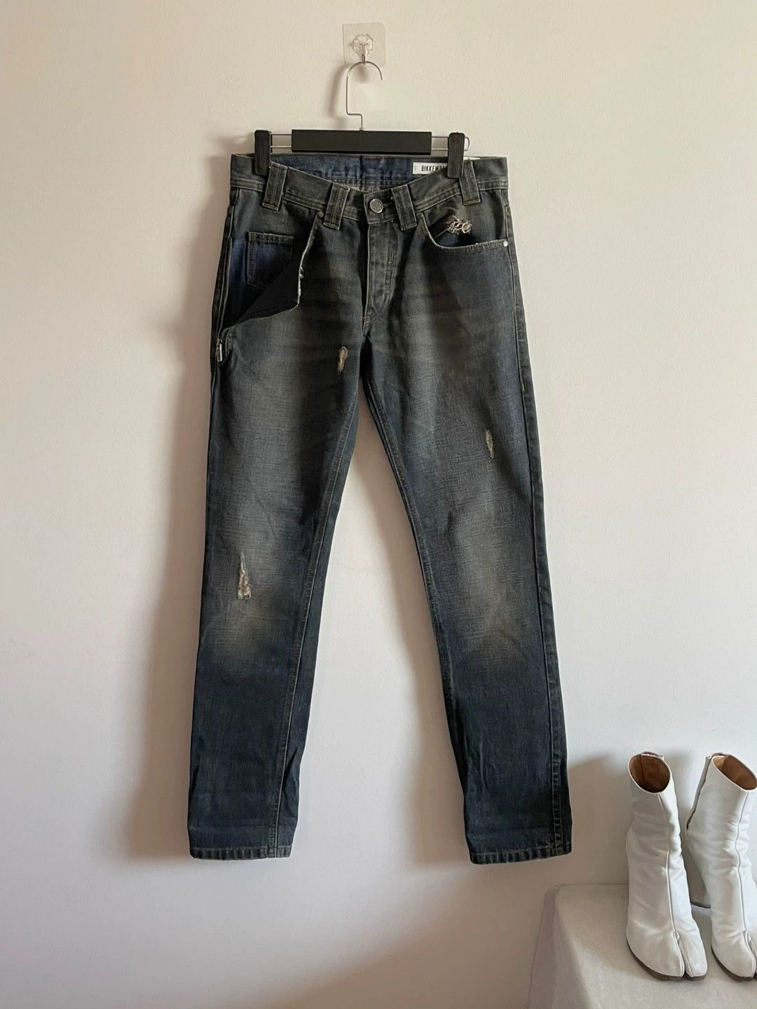 Dirk Bikkembergs Dirk Bikkembergs Zip Pocket Denim Pants Size US 29 - 2 Thumbnail