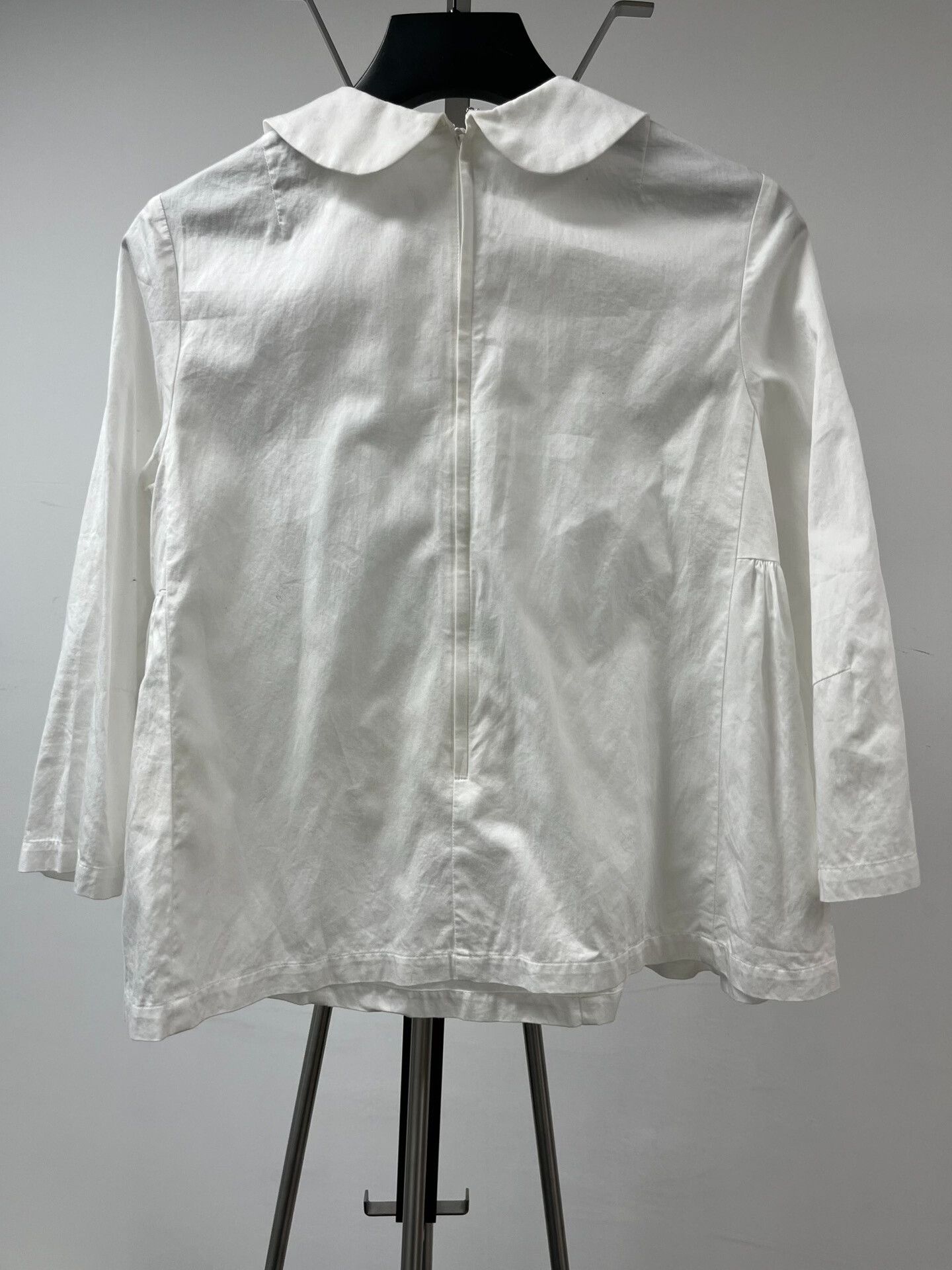 Comme des Garcons white collared blouse with tie detail Size M / US 6-8 / IT 42-44 - 2 Thumbnail