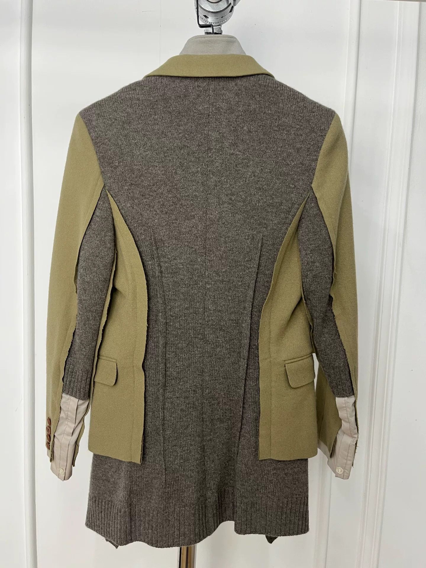 Undercover deconstructed wool suit jacket in beige Size S / US 4 / IT 40 - 2 Thumbnail