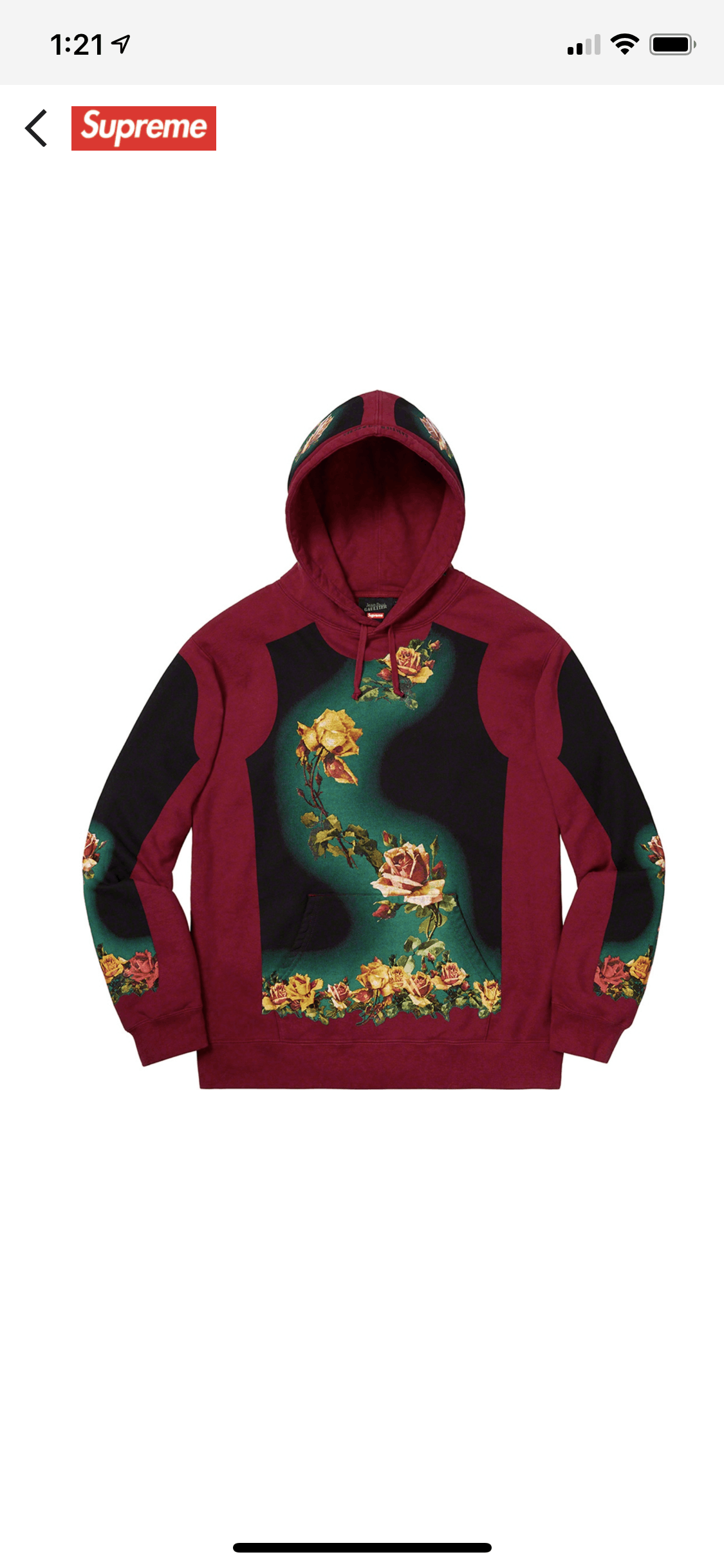 Jean Paul Gaultier Supreme Floral Print Sweatshirt | Grailed