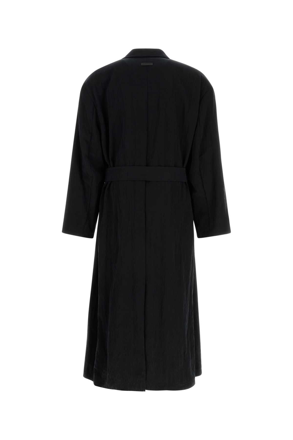 Fear of God Black Lyocell Blend Trench Coat Size US M / EU 48-50 / 2 - 2 Thumbnail