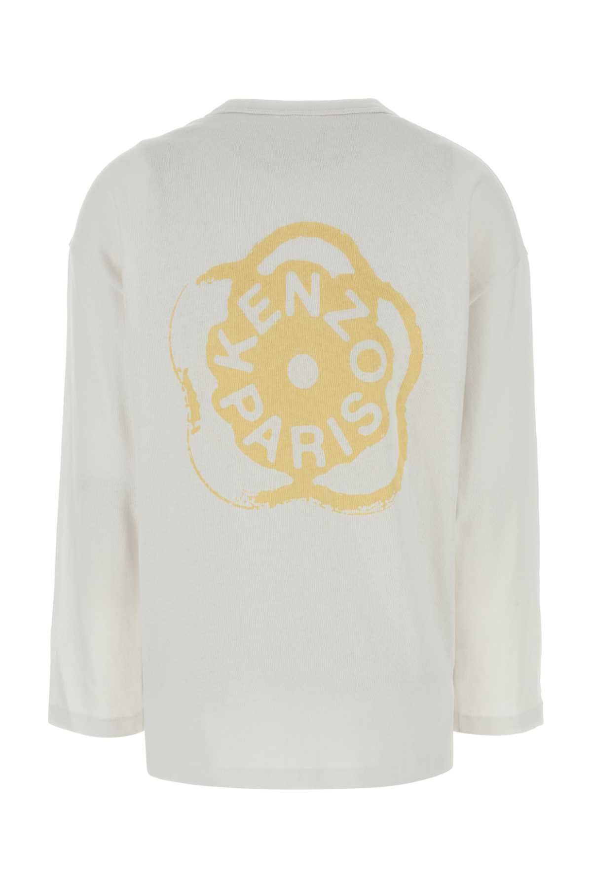 Kenzo White Cotton T-Shirt Size S / US 4 / IT 40 - 2 Thumbnail