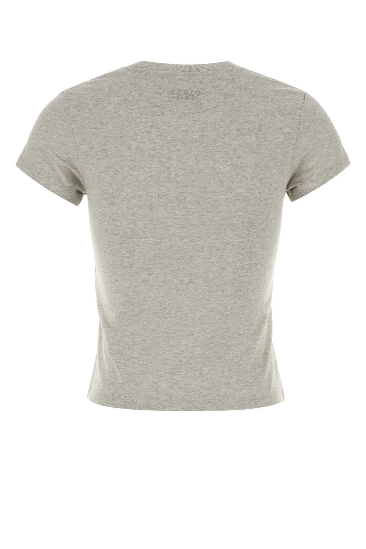 Kenzo Melange Grey Cotton T-Shirt Size XS / US 0-2 / IT 36-38 - 2 Thumbnail