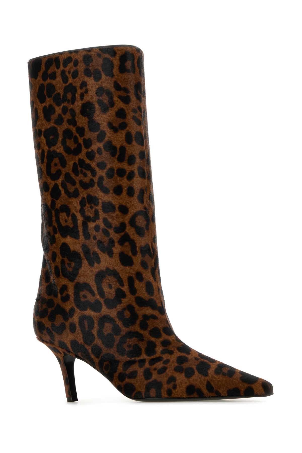 Amina Muaddi Printed Calf Hair Fiona Boots Size US 8 / IT 38 - 2 Thumbnail