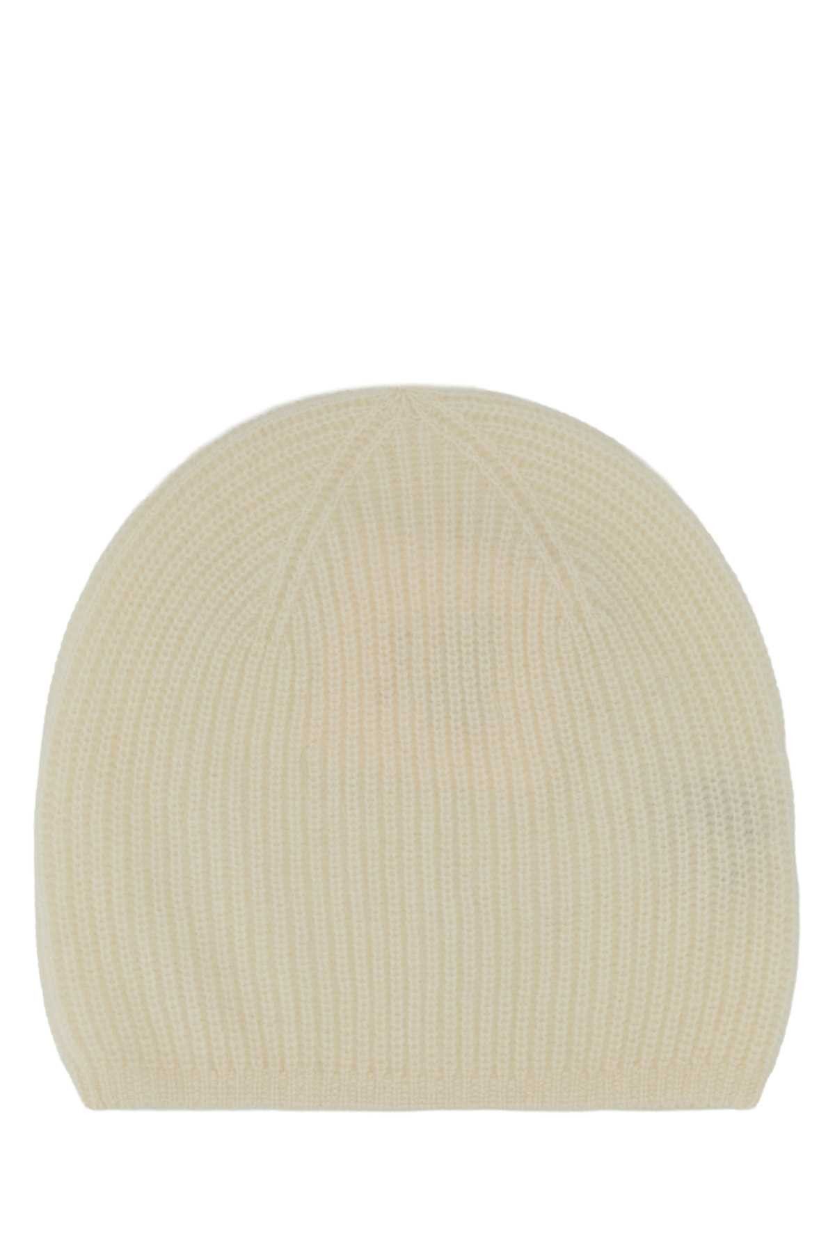 Loulou de Saison Ivory Cashmere Flyn Beanie Hat Size ONE SIZE - 2 Thumbnail
