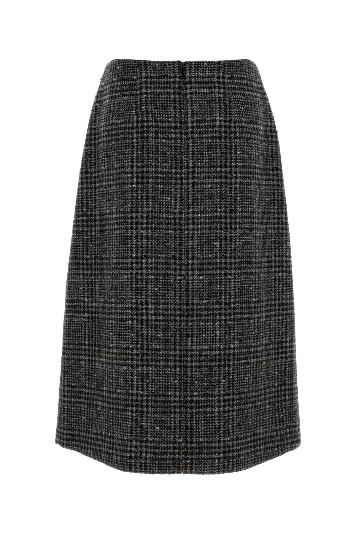 Fendi Embroidered Tweed Skirt Size 28" / US 6 / IT 42 - 2 Thumbnail