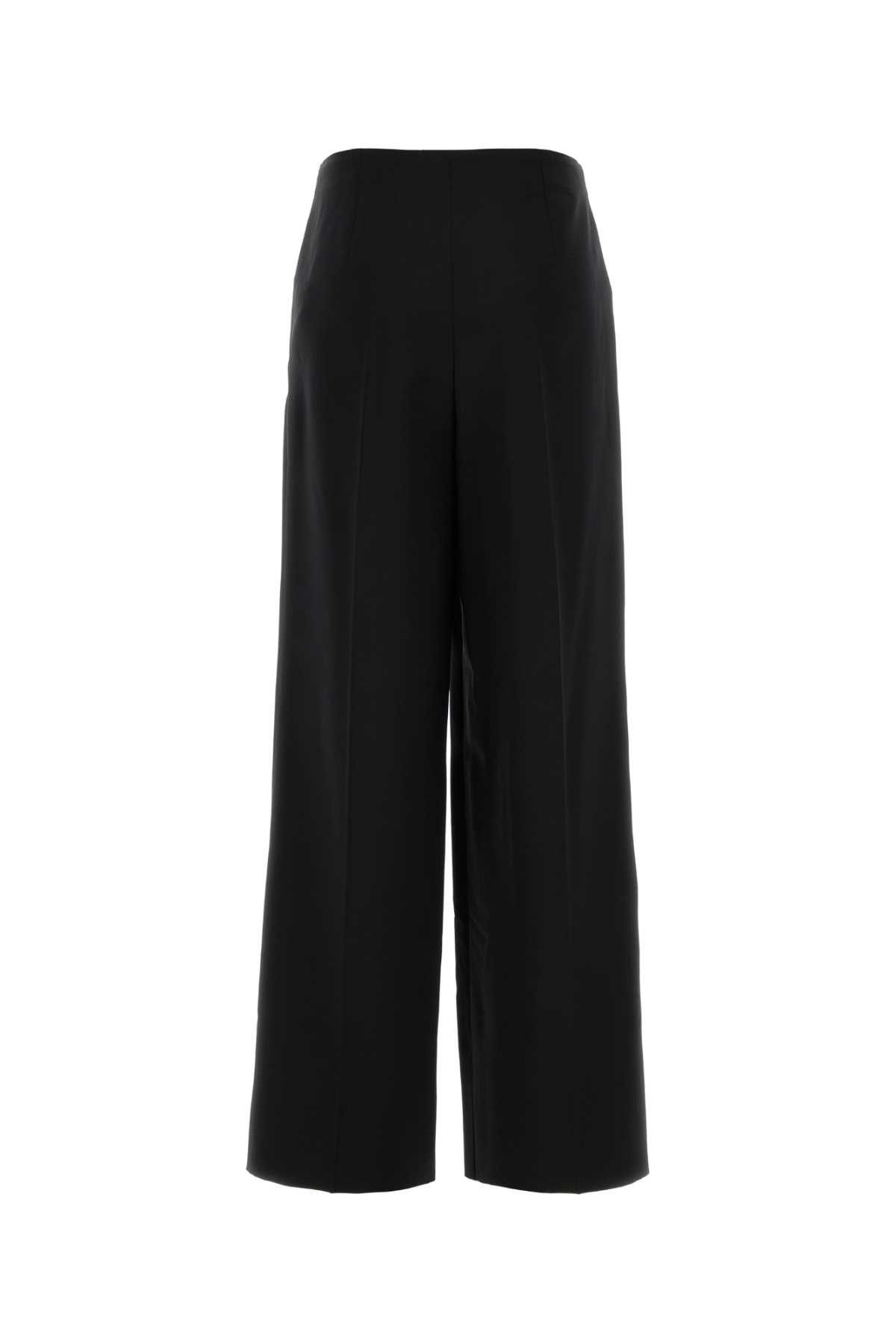 Fendi Black Wool Blend Wide-Leg Pant Size 27" / US 4 / IT 40 - 2 Thumbnail