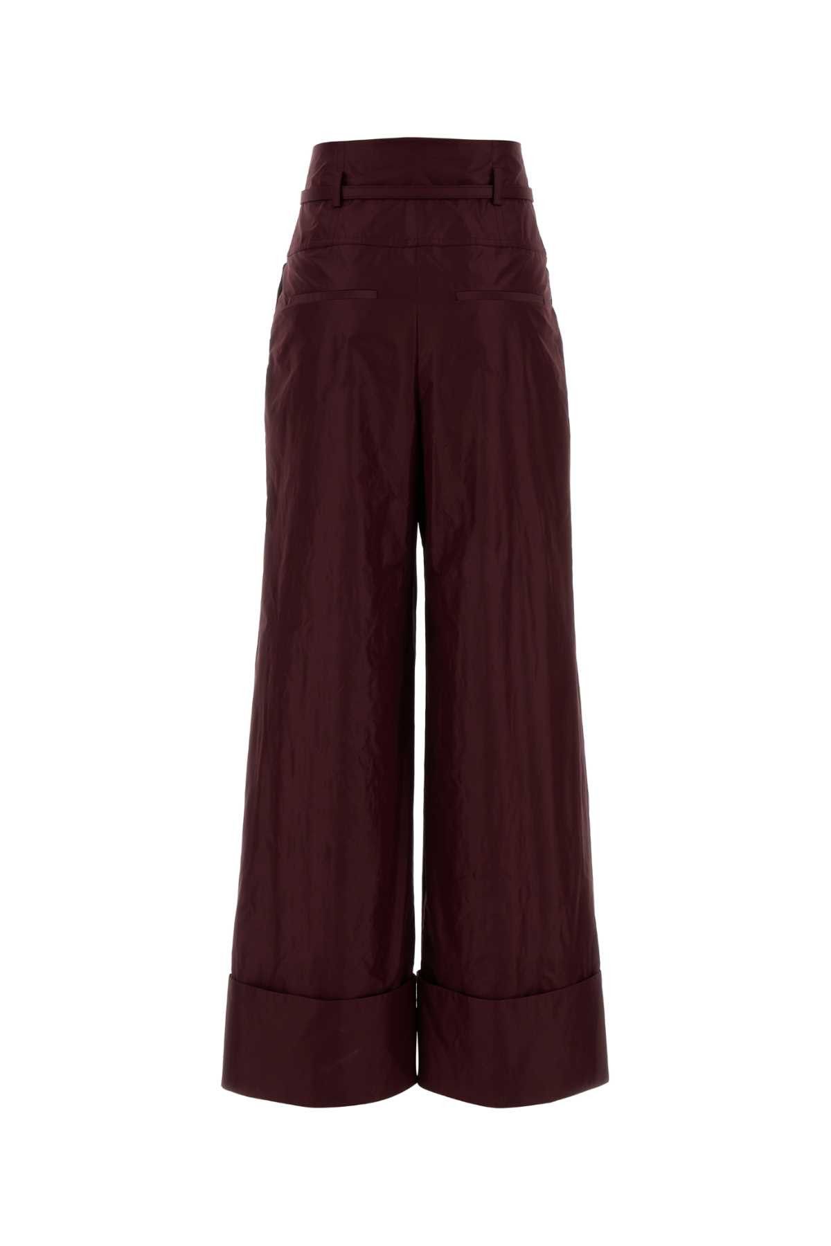 Fendi Burgundy Taffeta Pant Size 27" / US 4 / IT 40 - 2 Thumbnail
