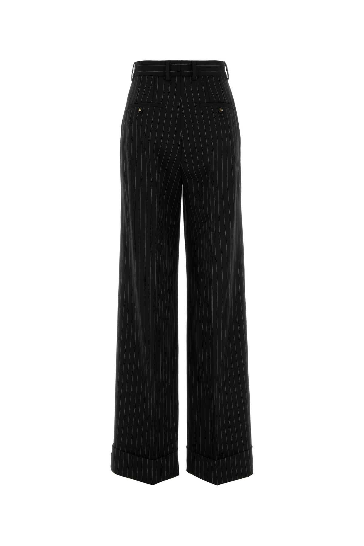 Dolce & Gabbana Embroidered Stretch Wool Pant Size 27" / US 4 / IT 40 - 2 Thumbnail