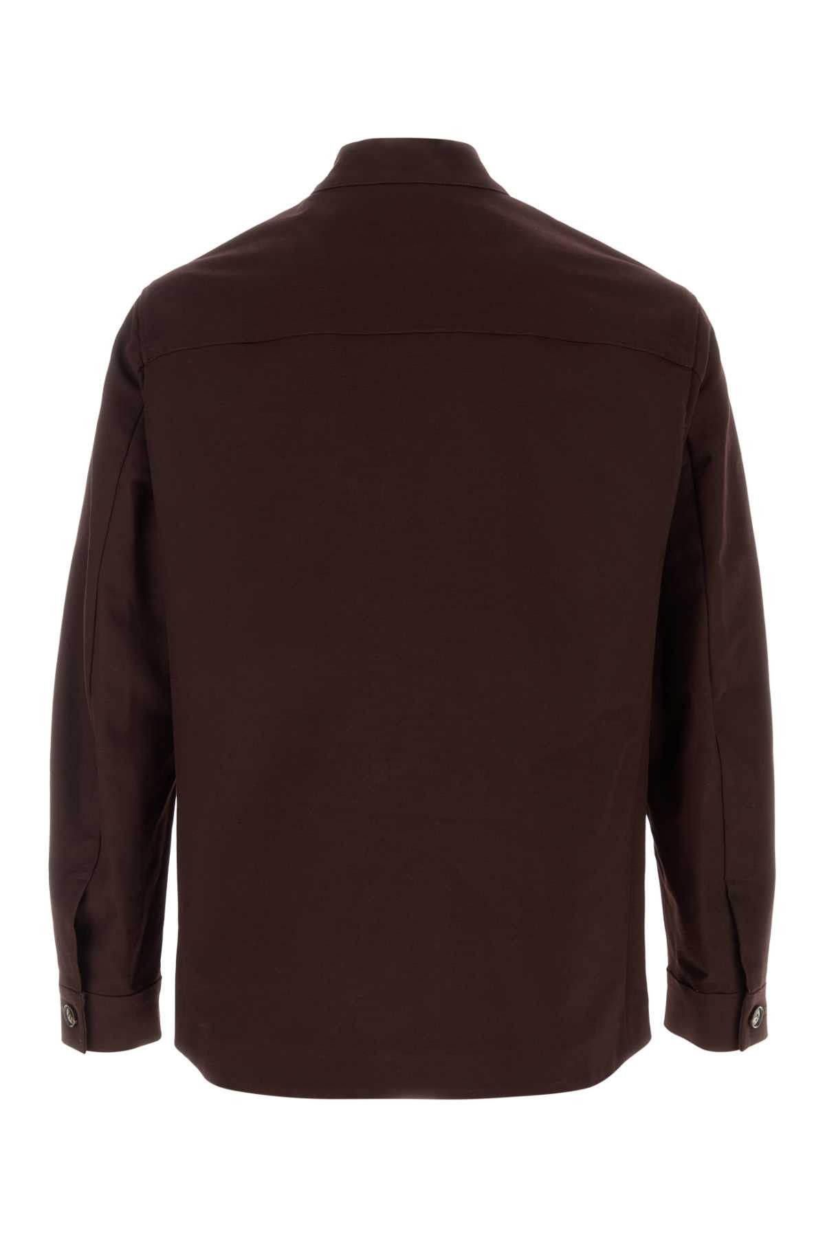 Umit Benan Brown Stretch Cotton Bruce Jacket Size US L / EU 52-54 / 3 - 2 Thumbnail