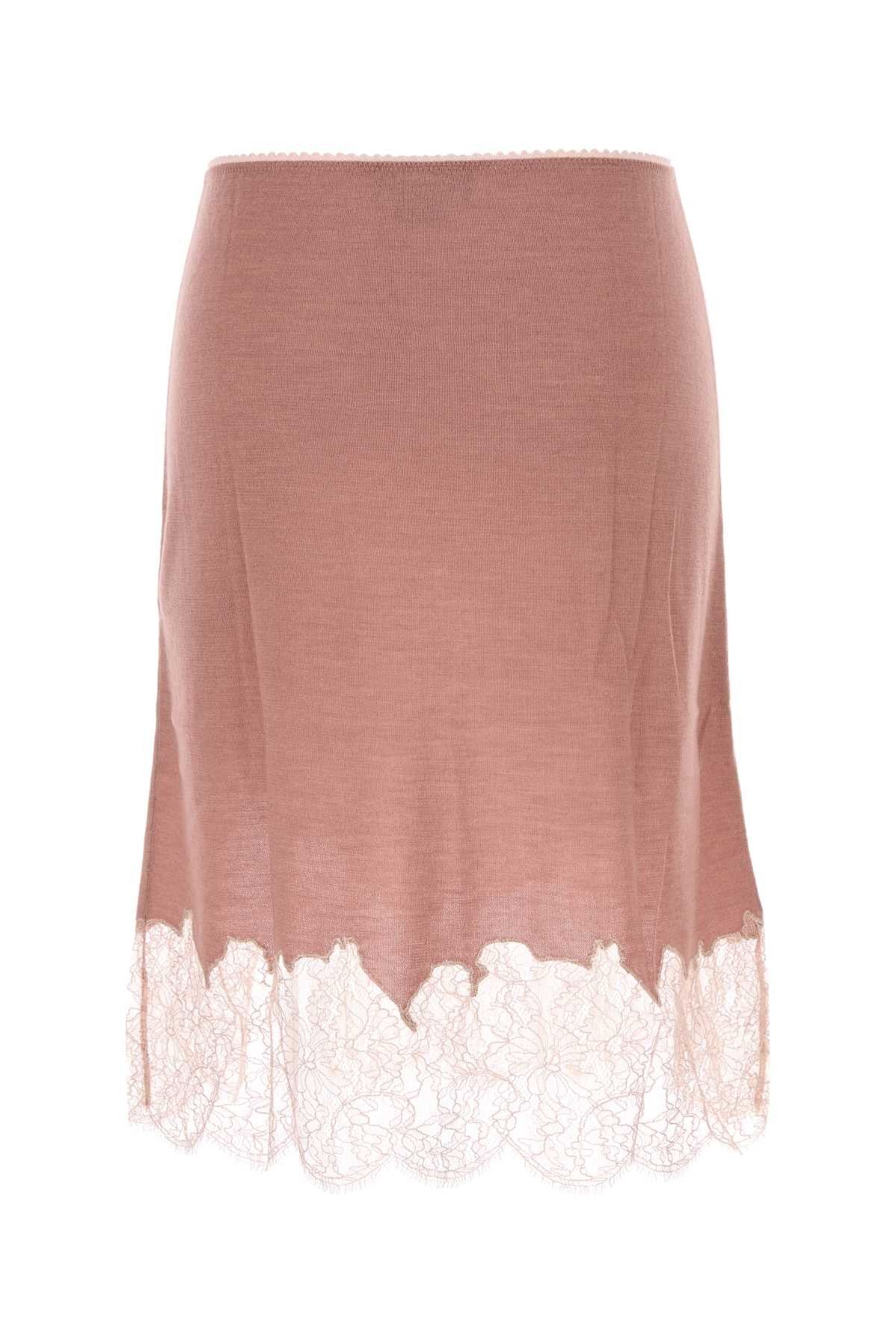 Fendi Pink Cashmere Blend Skirt Size 30" / US 8 / IT 44 - 2 Thumbnail