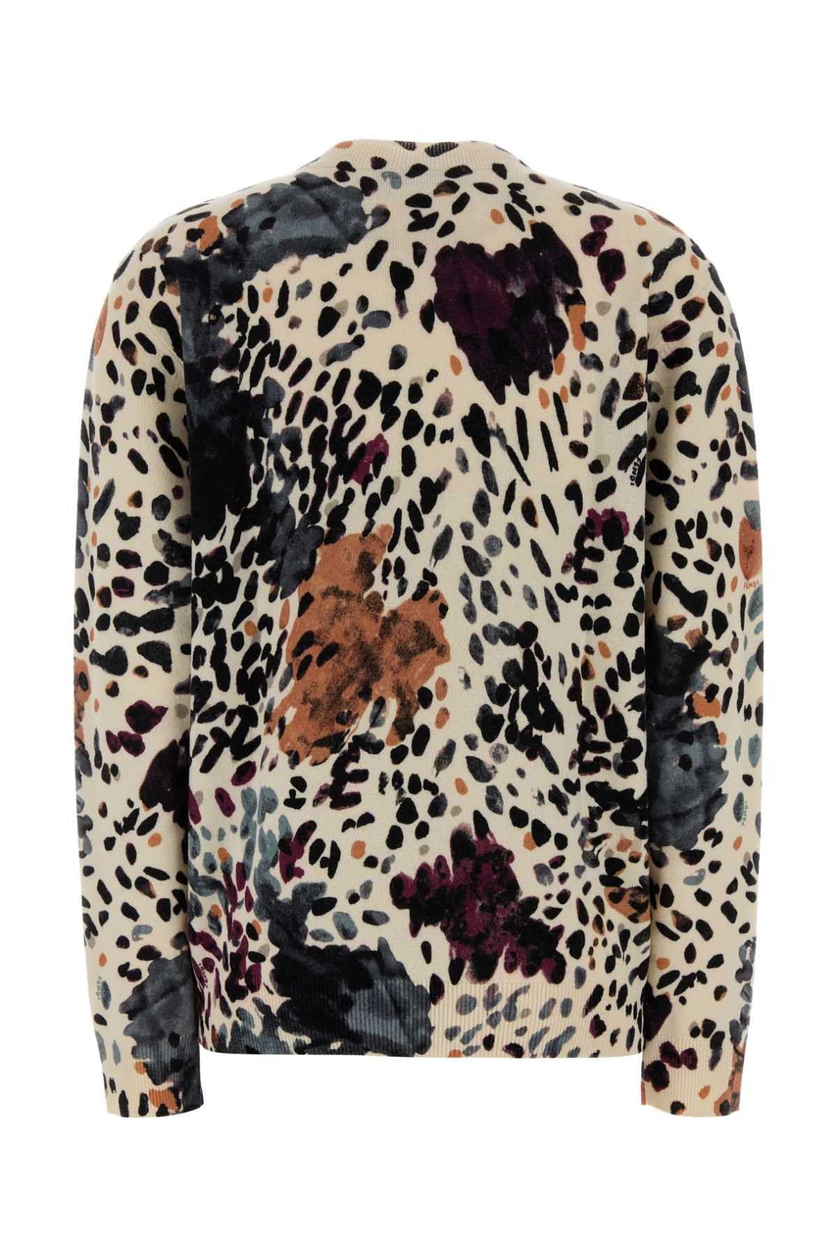 Fendi Printed Wool Blend Sweater Size S / US 4 / IT 40 - 2 Thumbnail