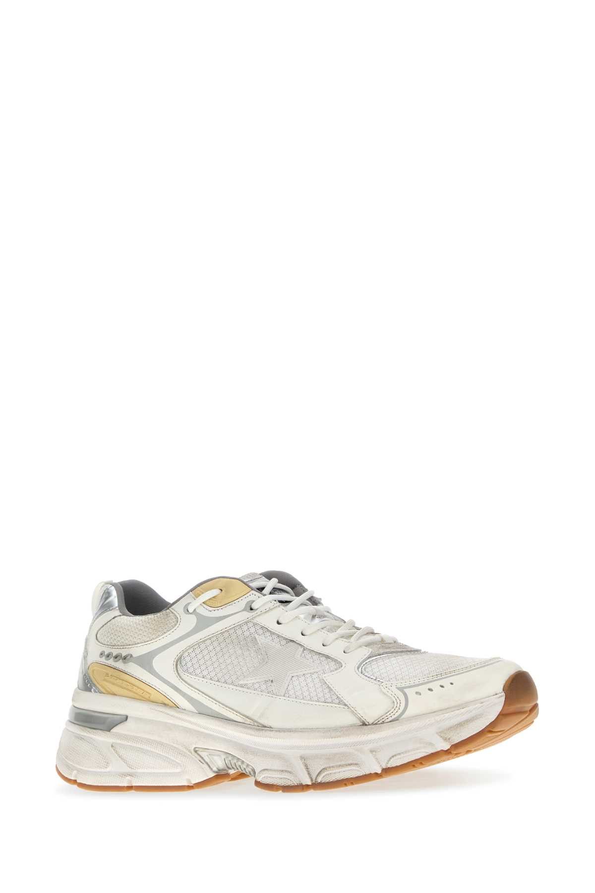 Golden Goose White Mesh And Leather Lightstar Sneakers Size US 7 / EU 40 - 2 Thumbnail