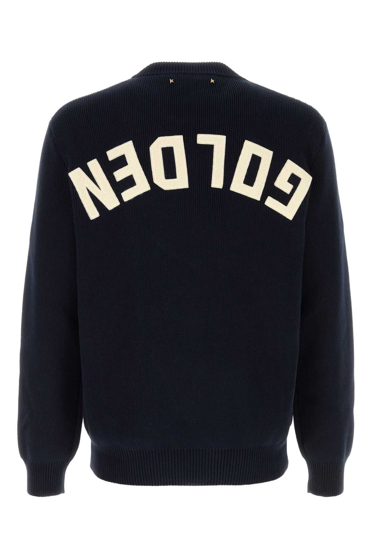 Golden Goose Dark Blue Stretch Cotton Blend Sweater Size US XL / EU 56 / 4 - 2 Thumbnail